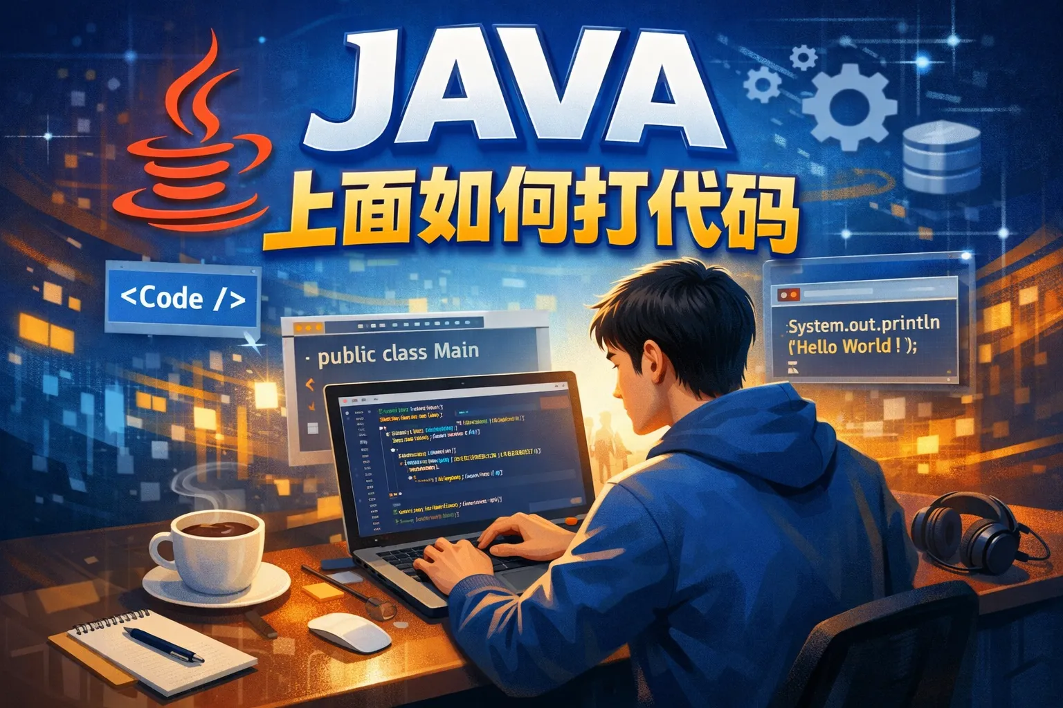 JAVA上面如何打代码