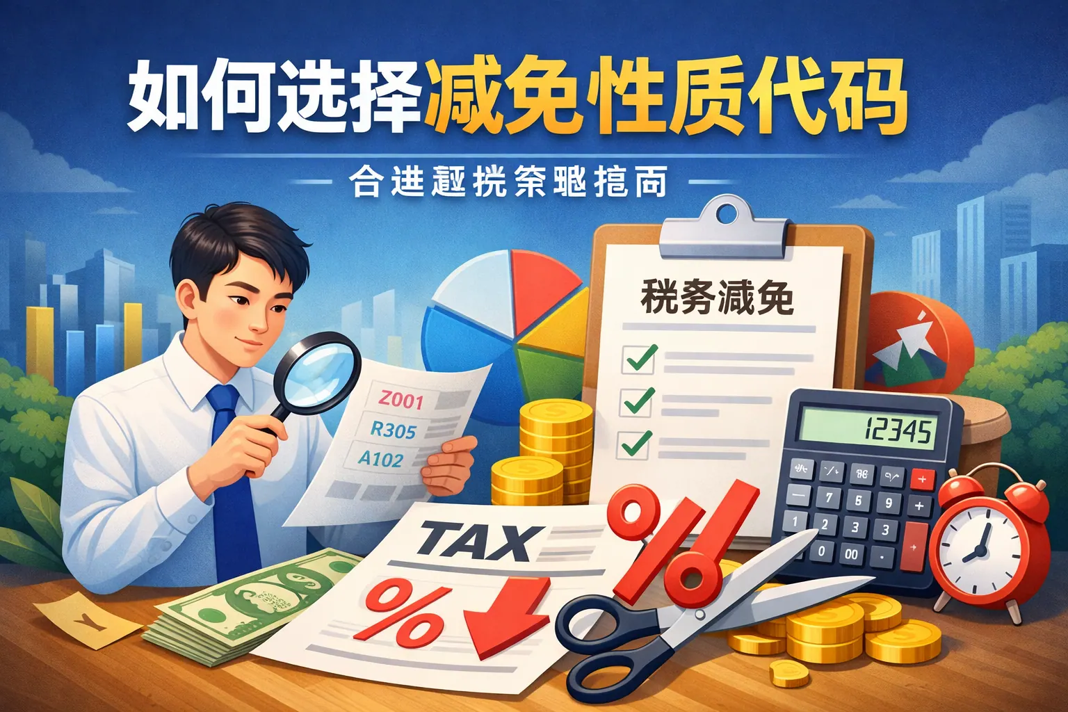 如何选择减免性质代码