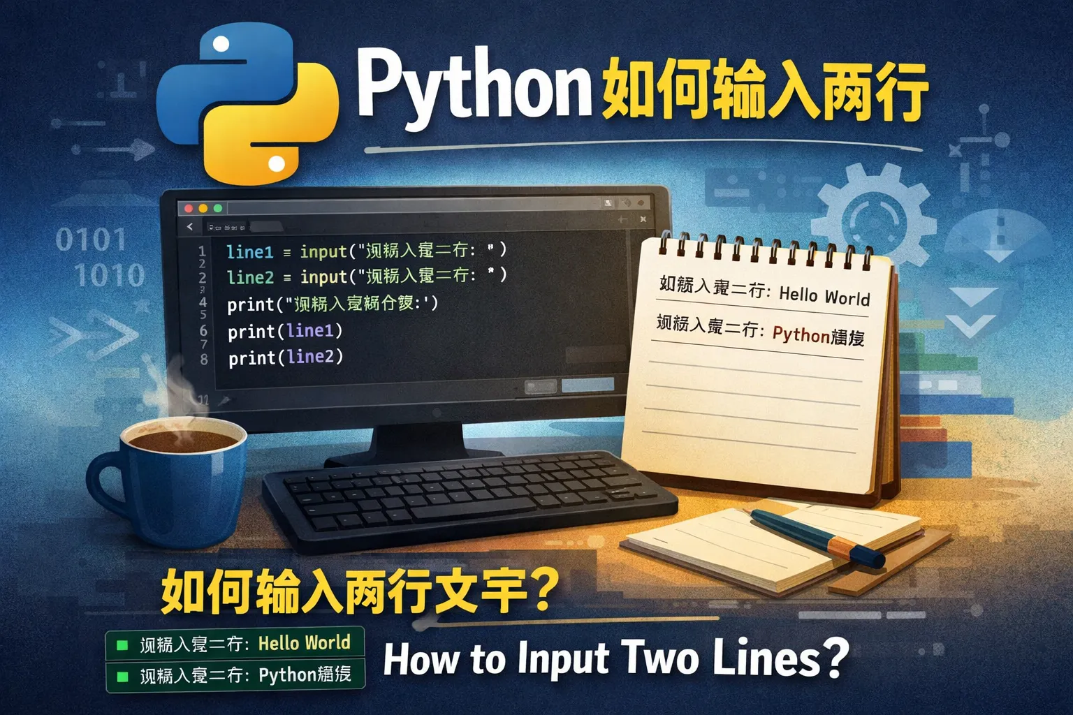python 如何输入两行