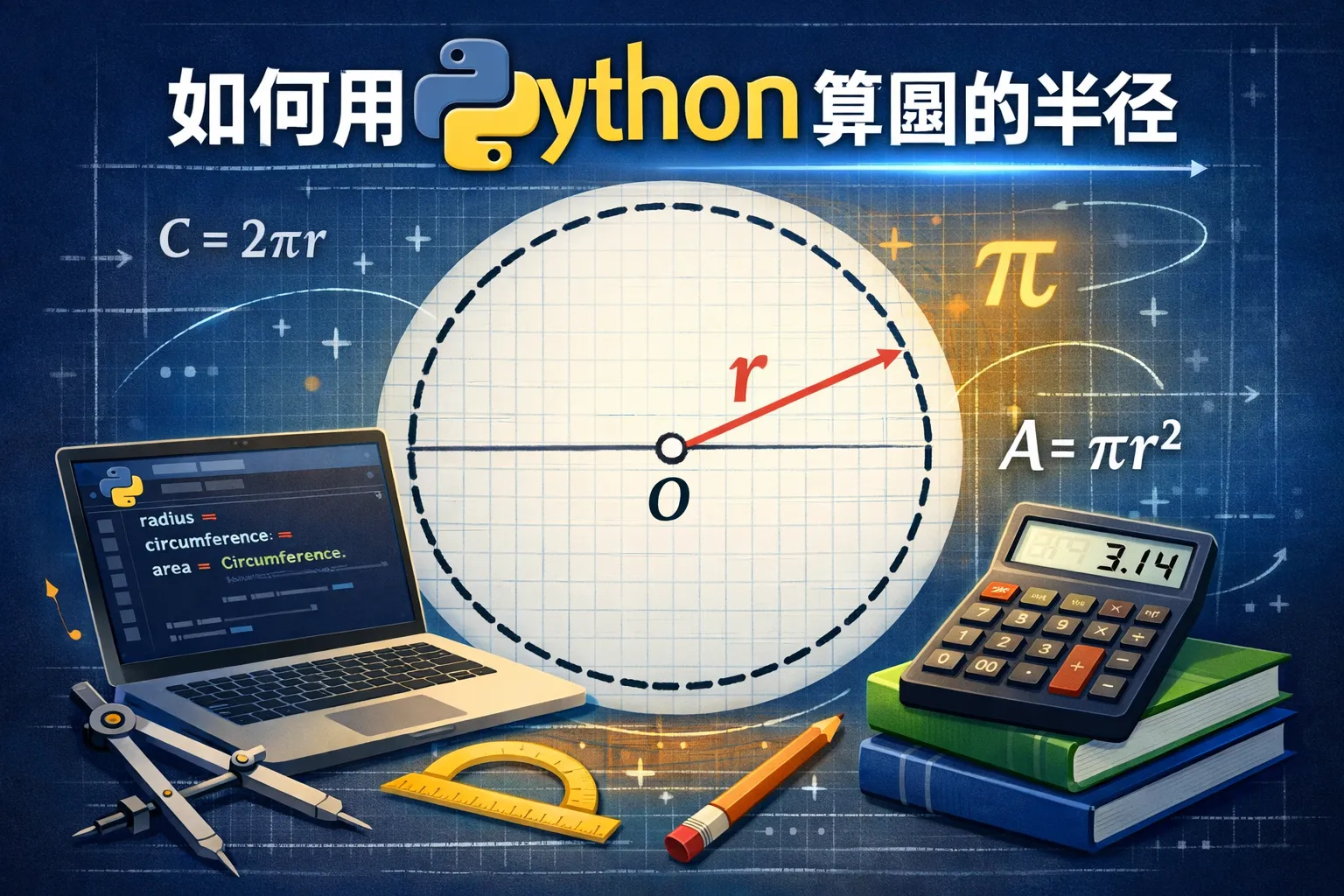 如何用Python算圆的半径