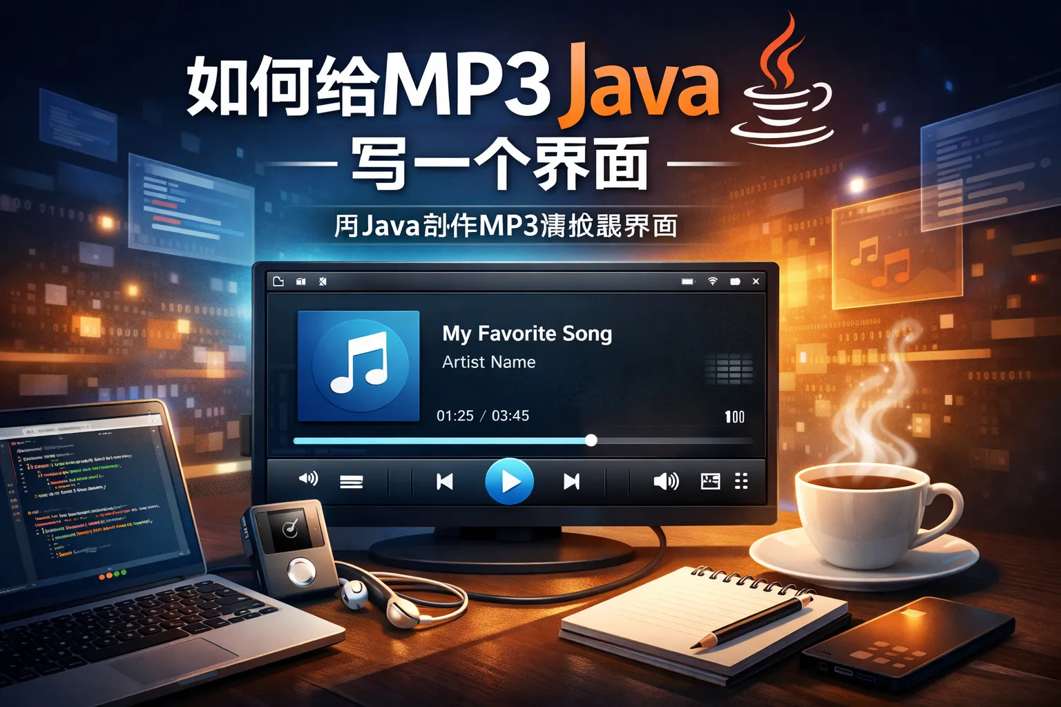 如何给mp3用java写一个界面