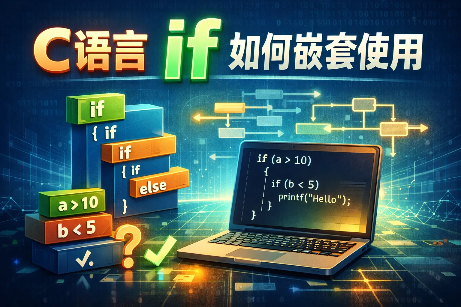 c语言if如何嵌套使用