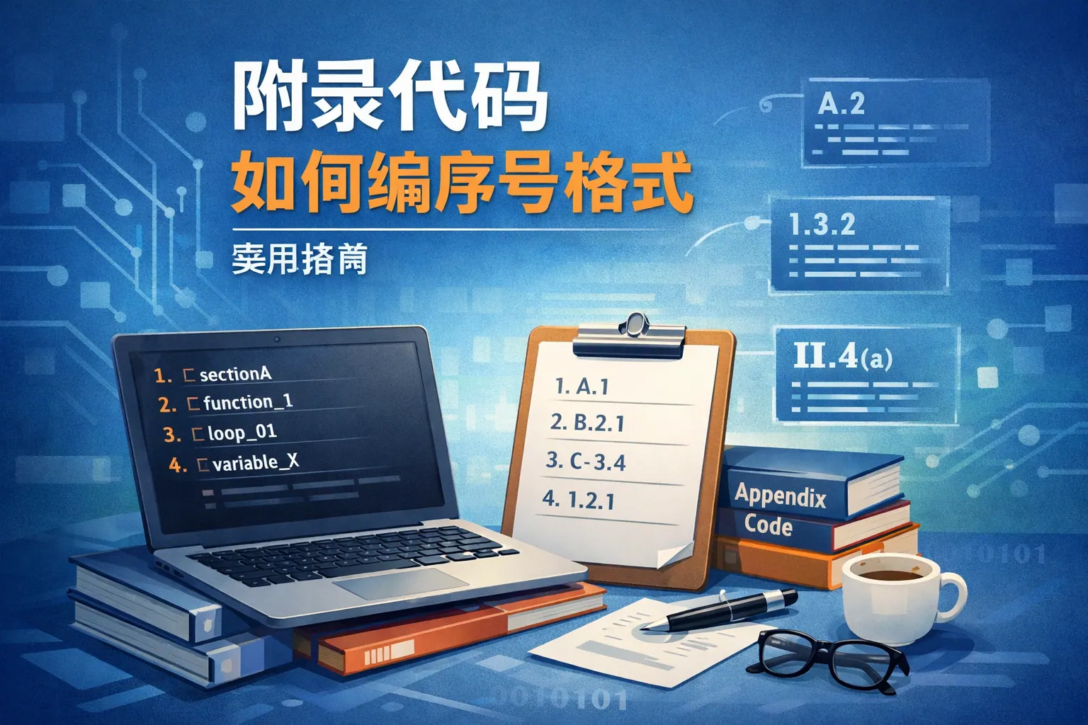 附录代码如何编序号格式