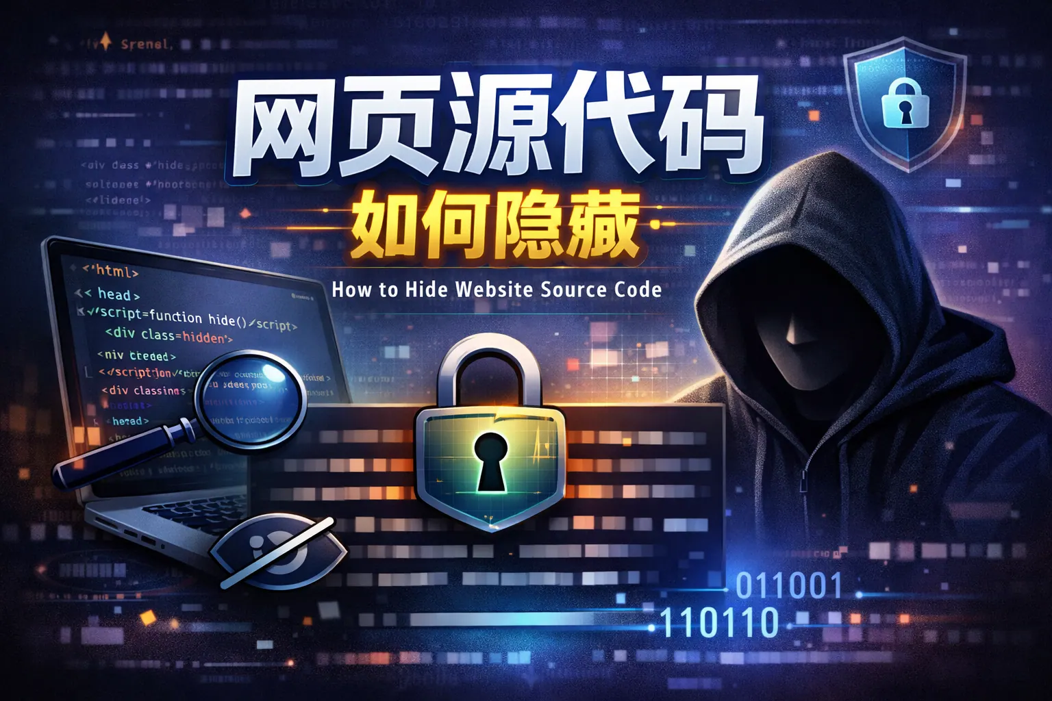 网页源代码如何隐藏