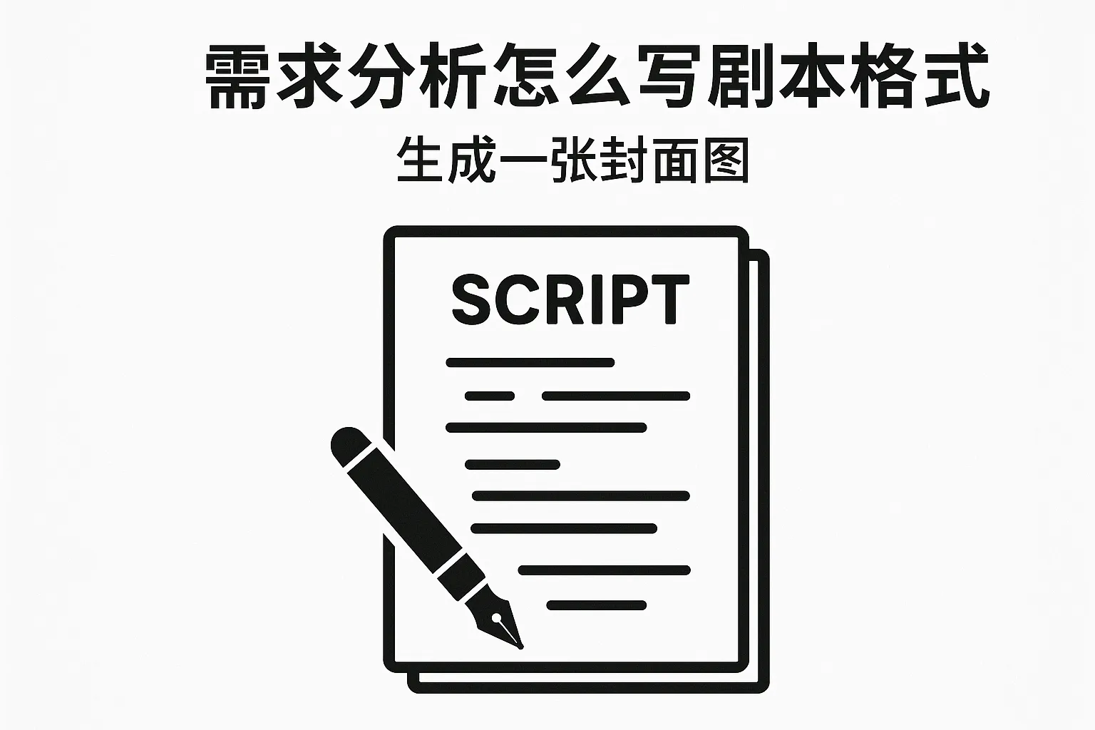 需求分析怎么写剧本格式
