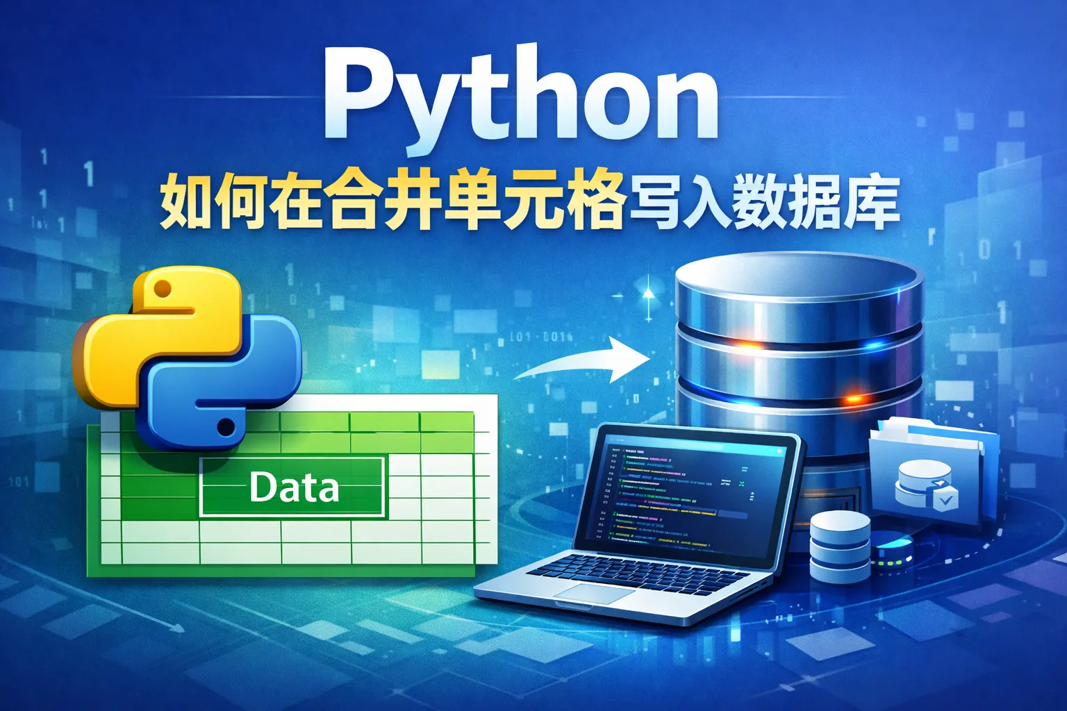 python如何在合并单元格写入数据库