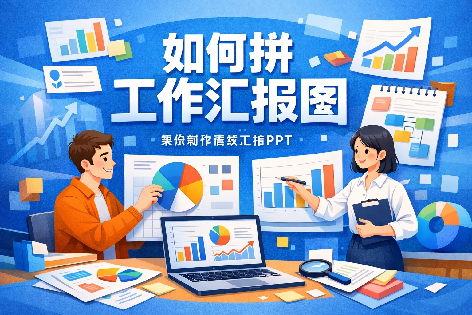 如何拼工作汇报图