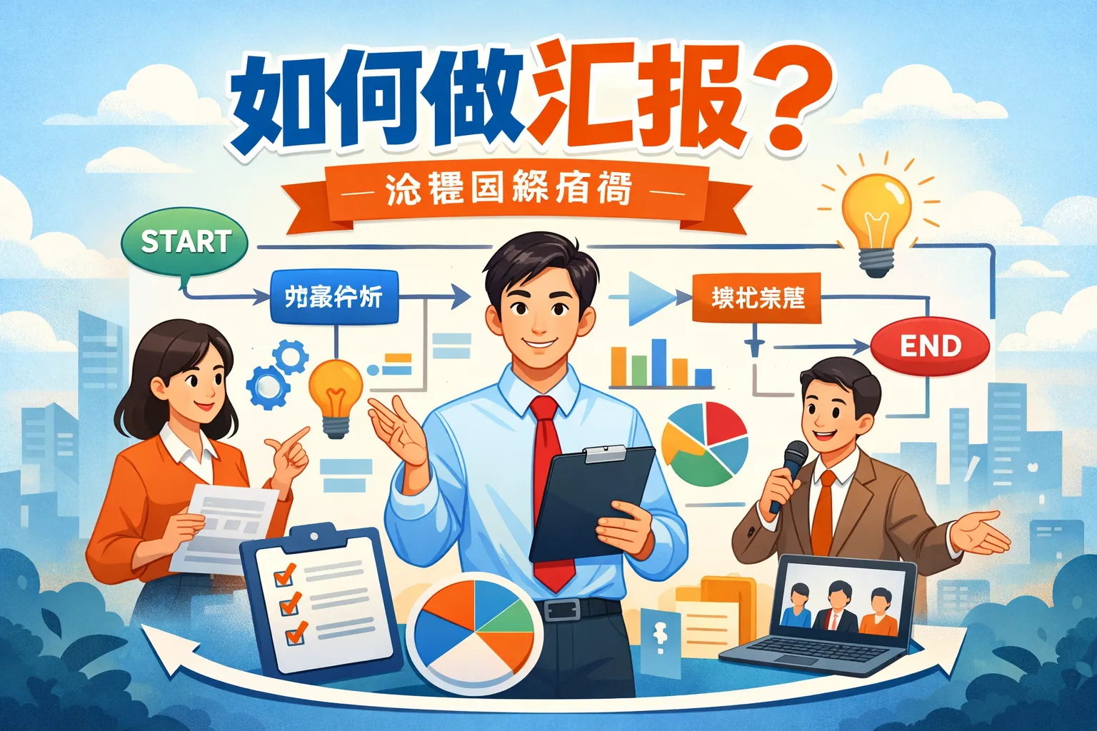 做了流程图如何汇报