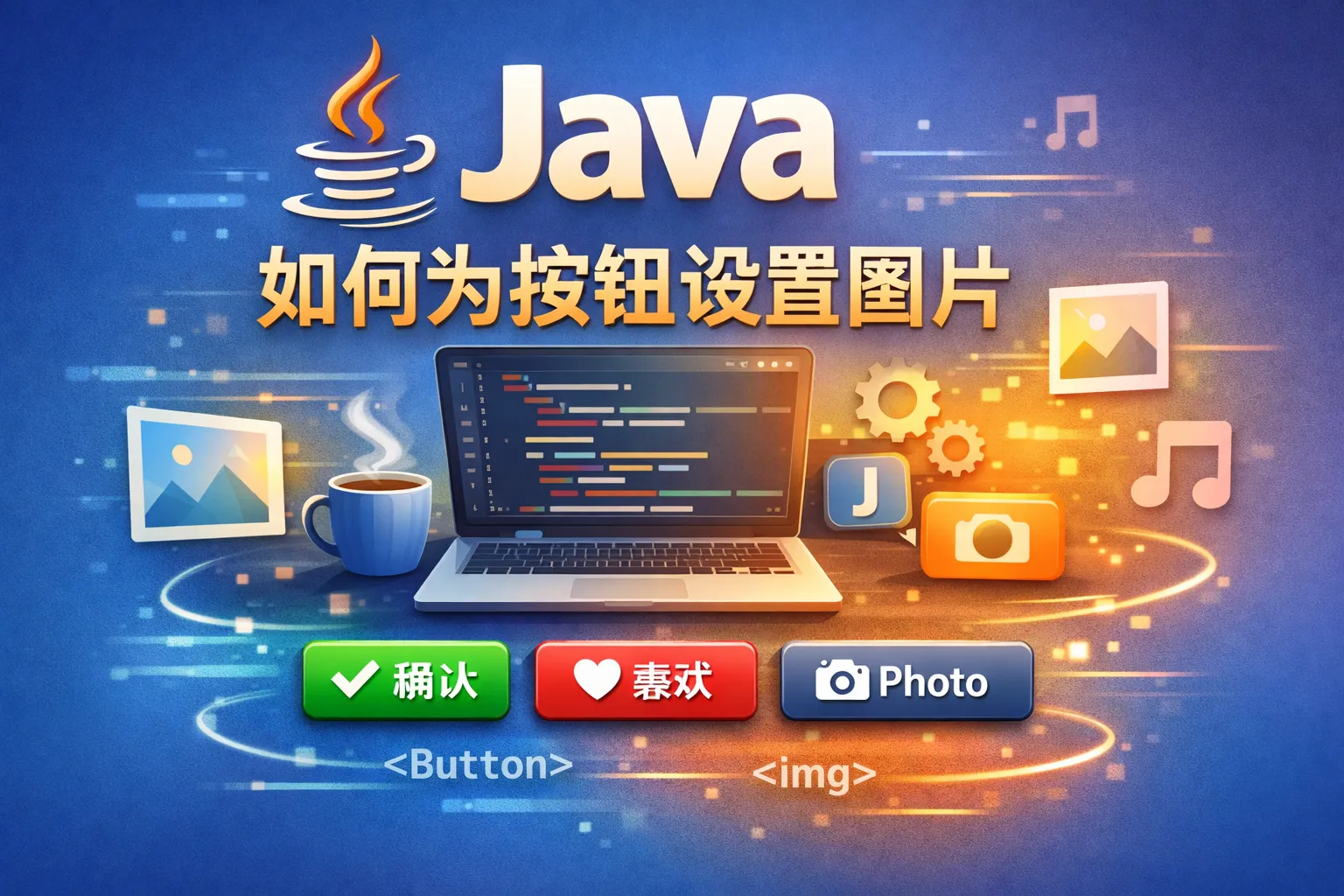 java 如何为按钮设置图片