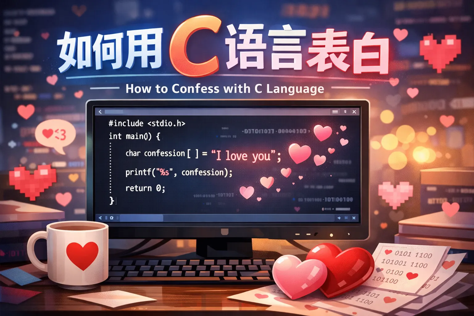 如何用c语言表白