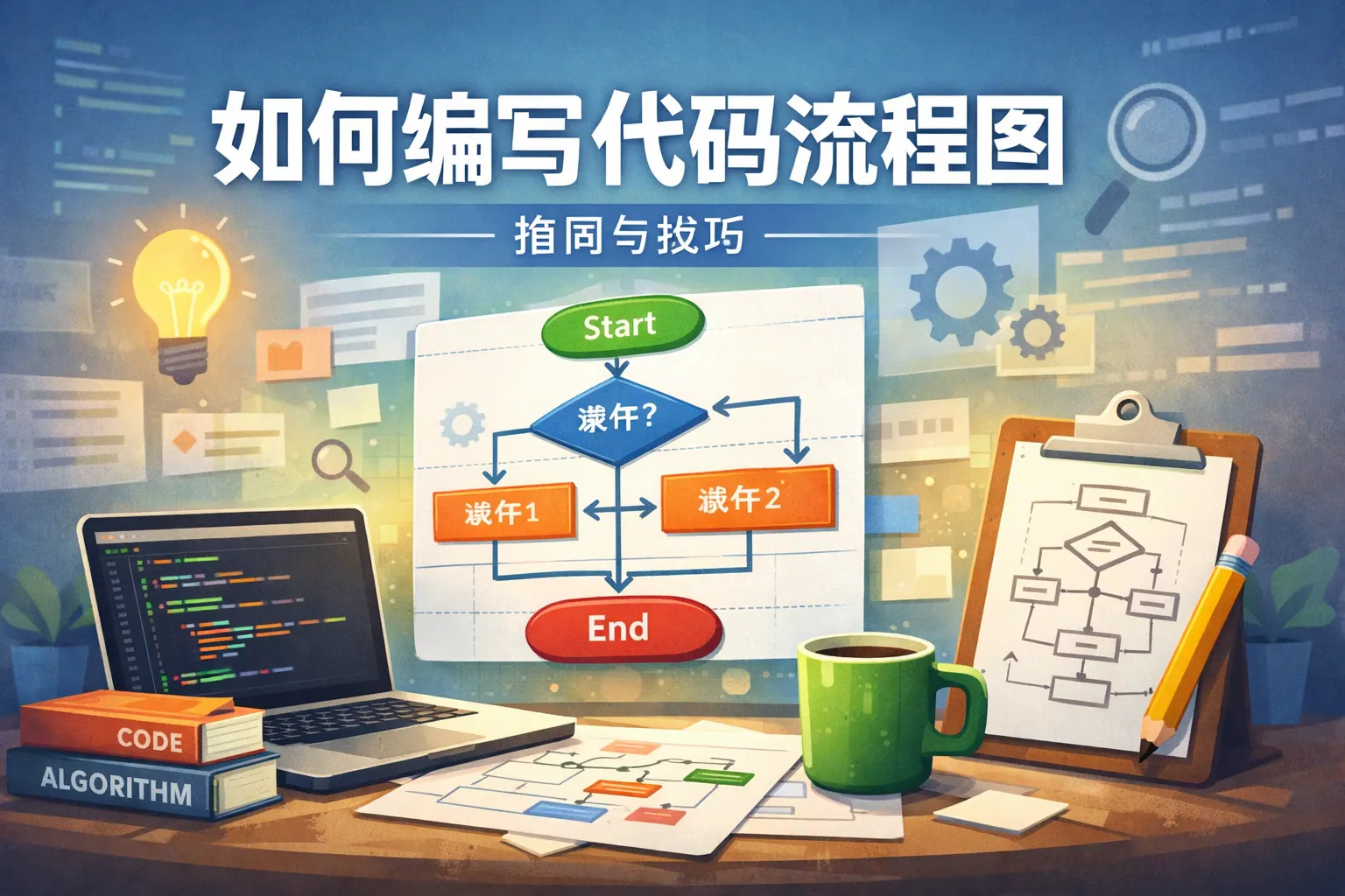 如何编写代码流程图