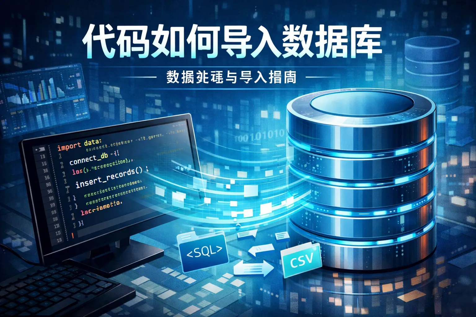 代码如何导入数据库