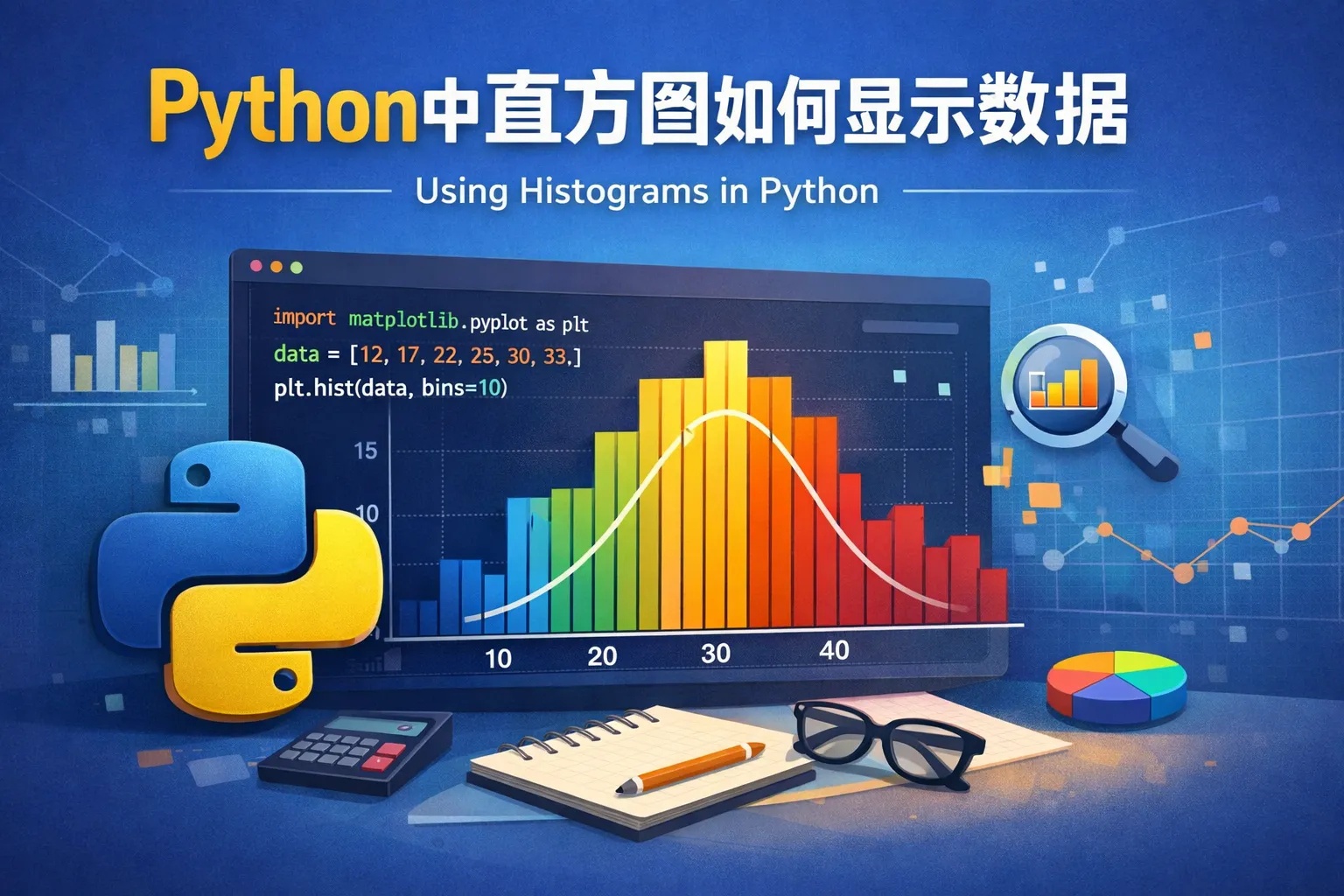 python中直方图如何显示数据