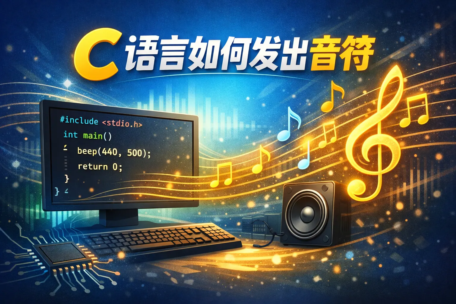 c语言如何发出音符