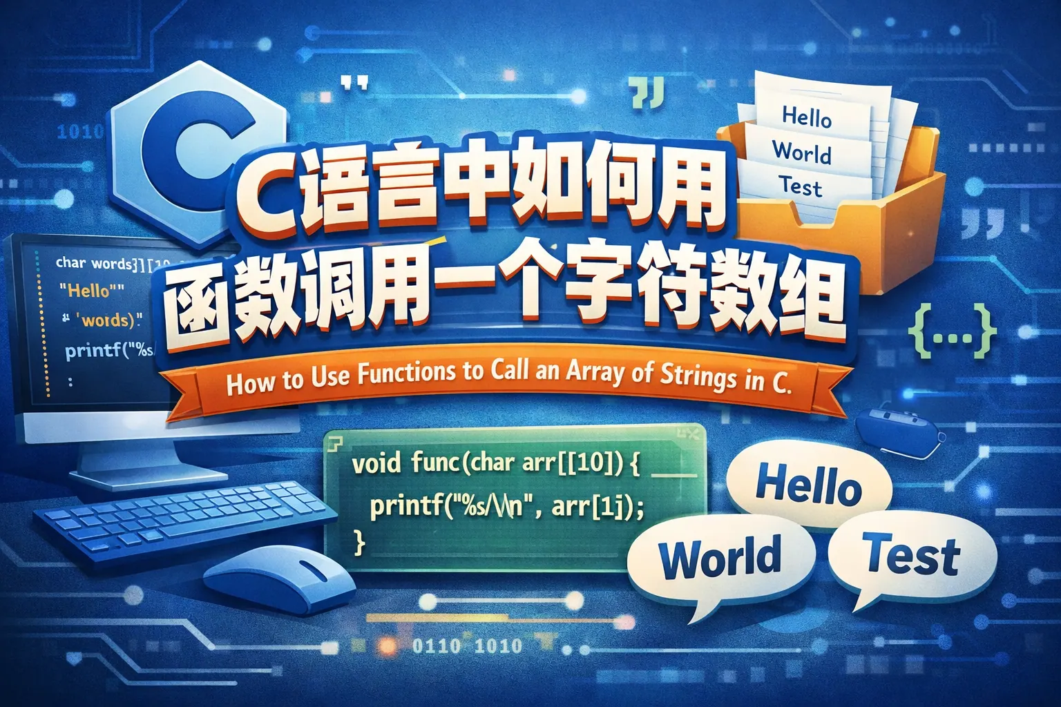 c语言中如何用函数调用一个字符串数组