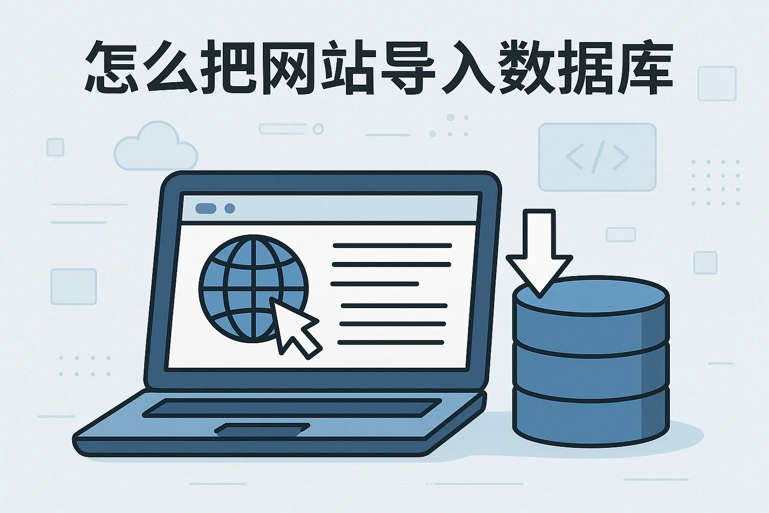 怎么把网站导入数据库