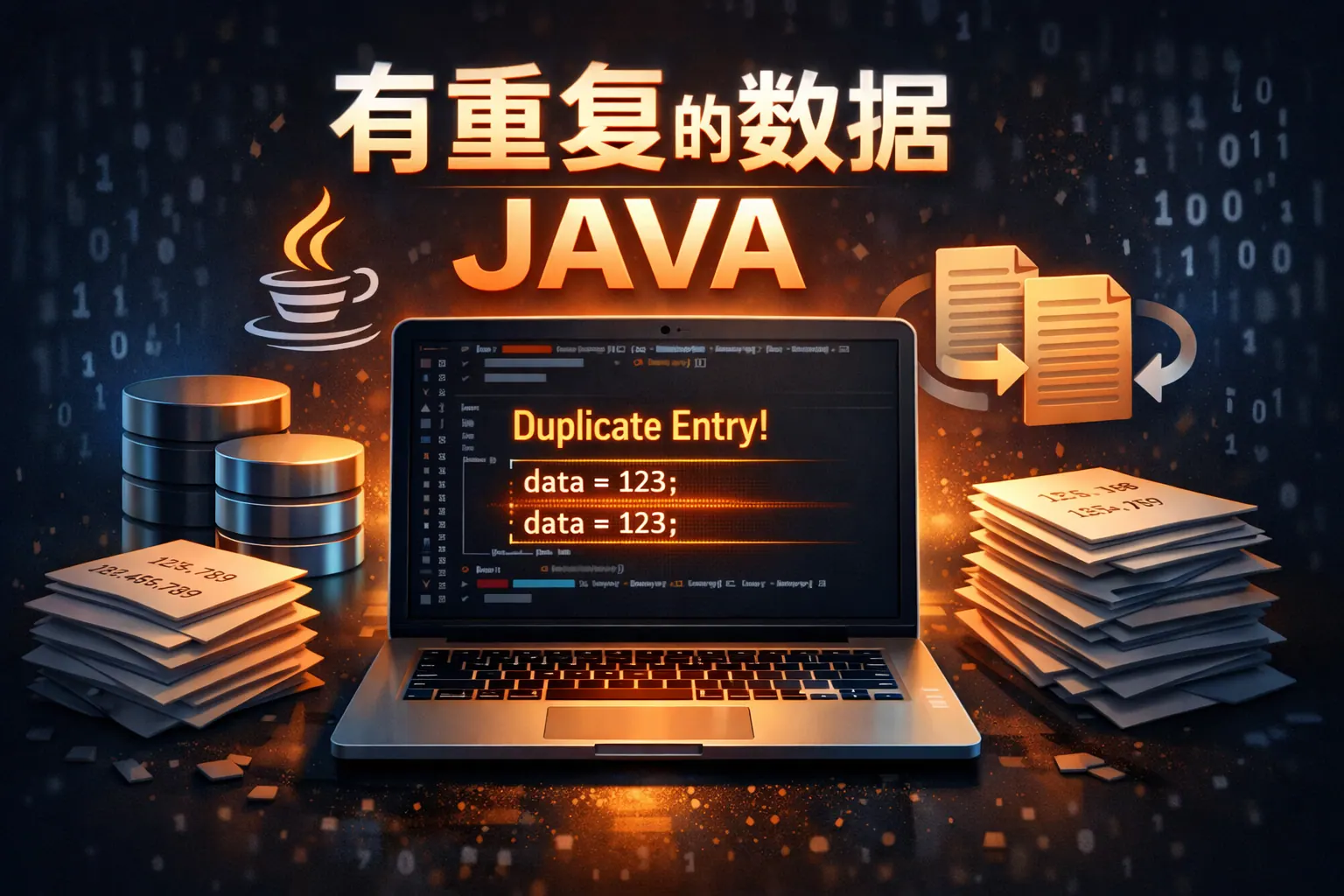 有重复的数据 java