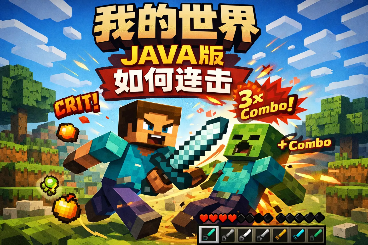 我的世界java版如何连击
