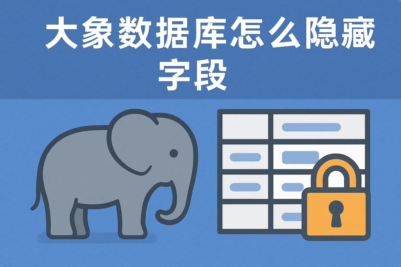 大象数据库怎么隐藏字段