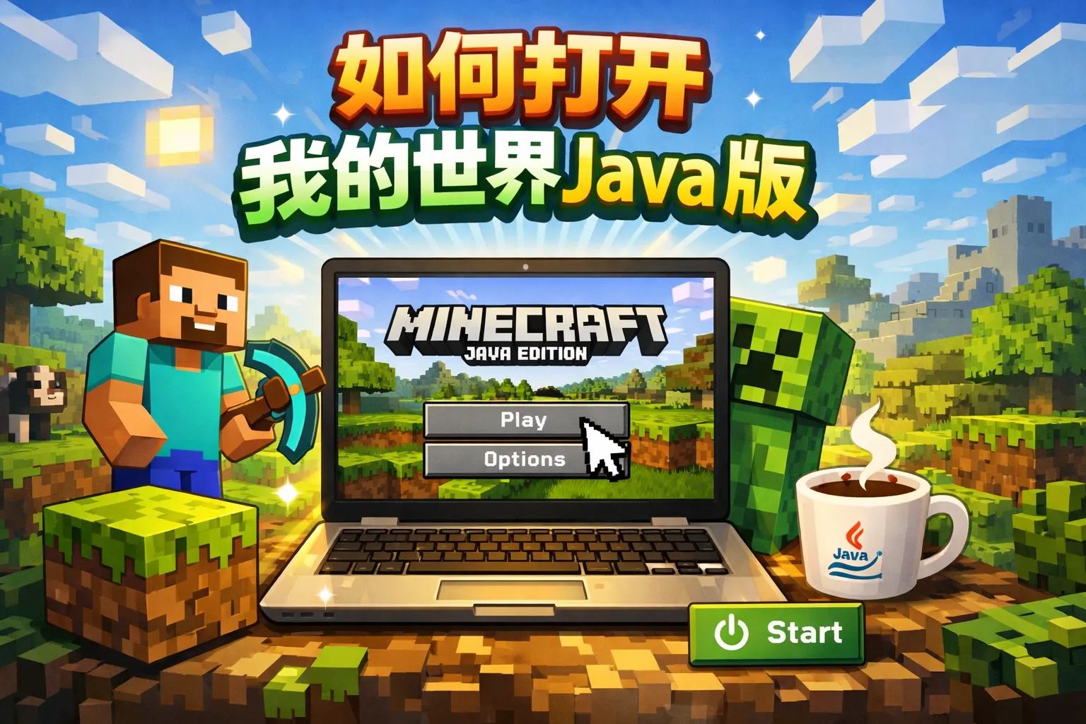 如何打开我的世界java版