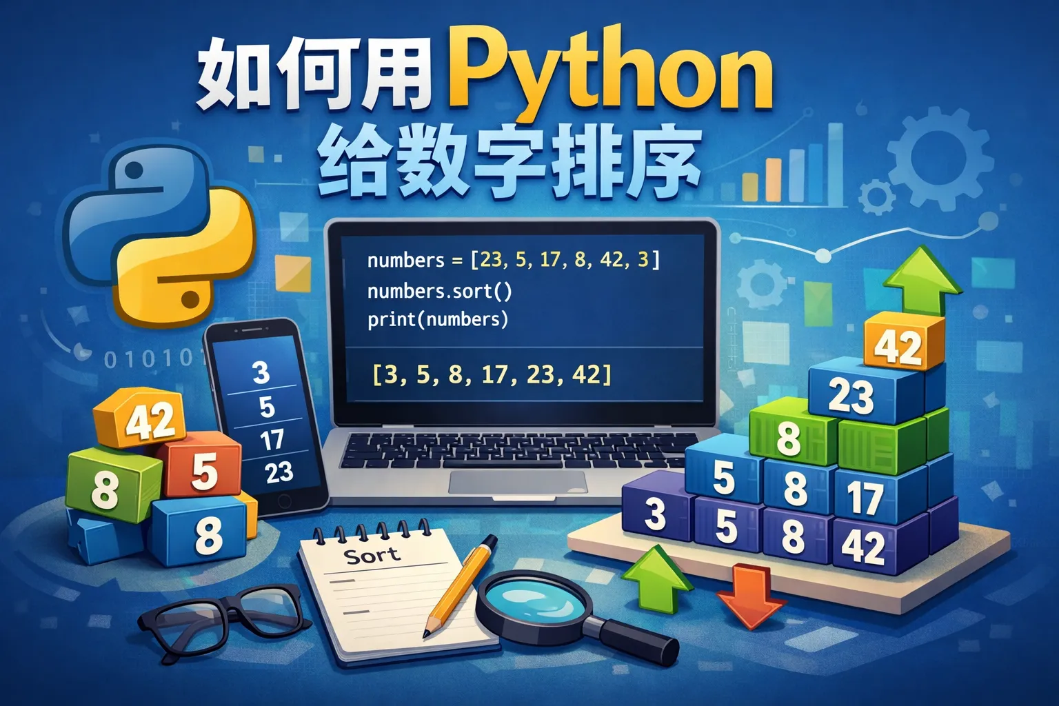 如何用python给数字排序