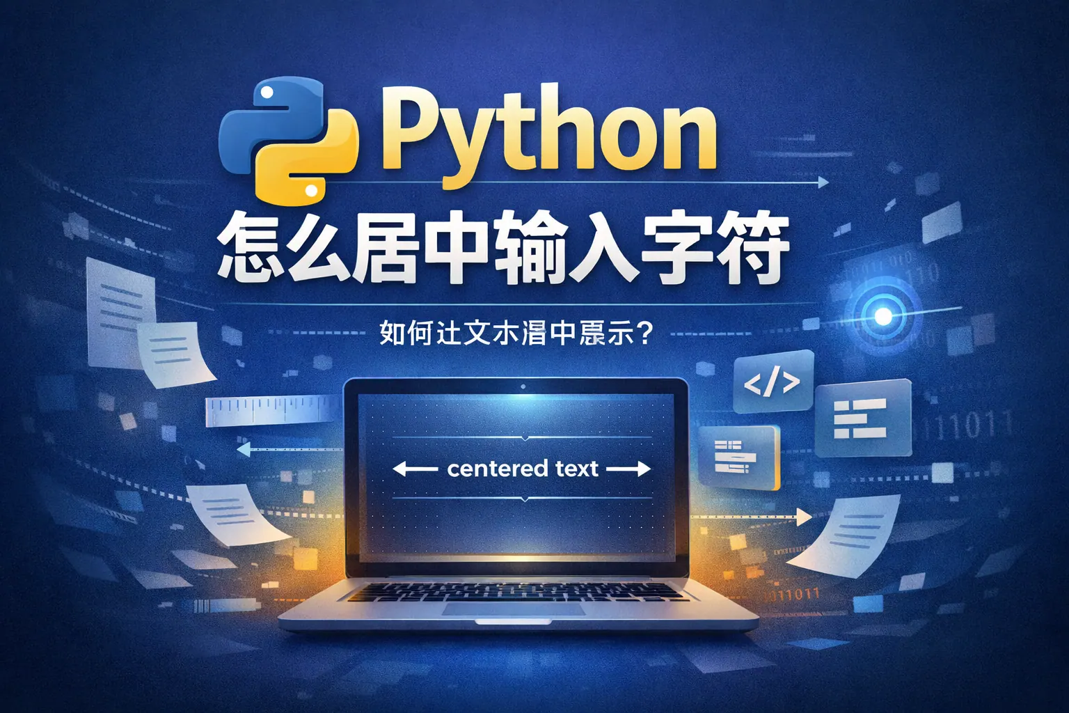 python怎么居中输入字符