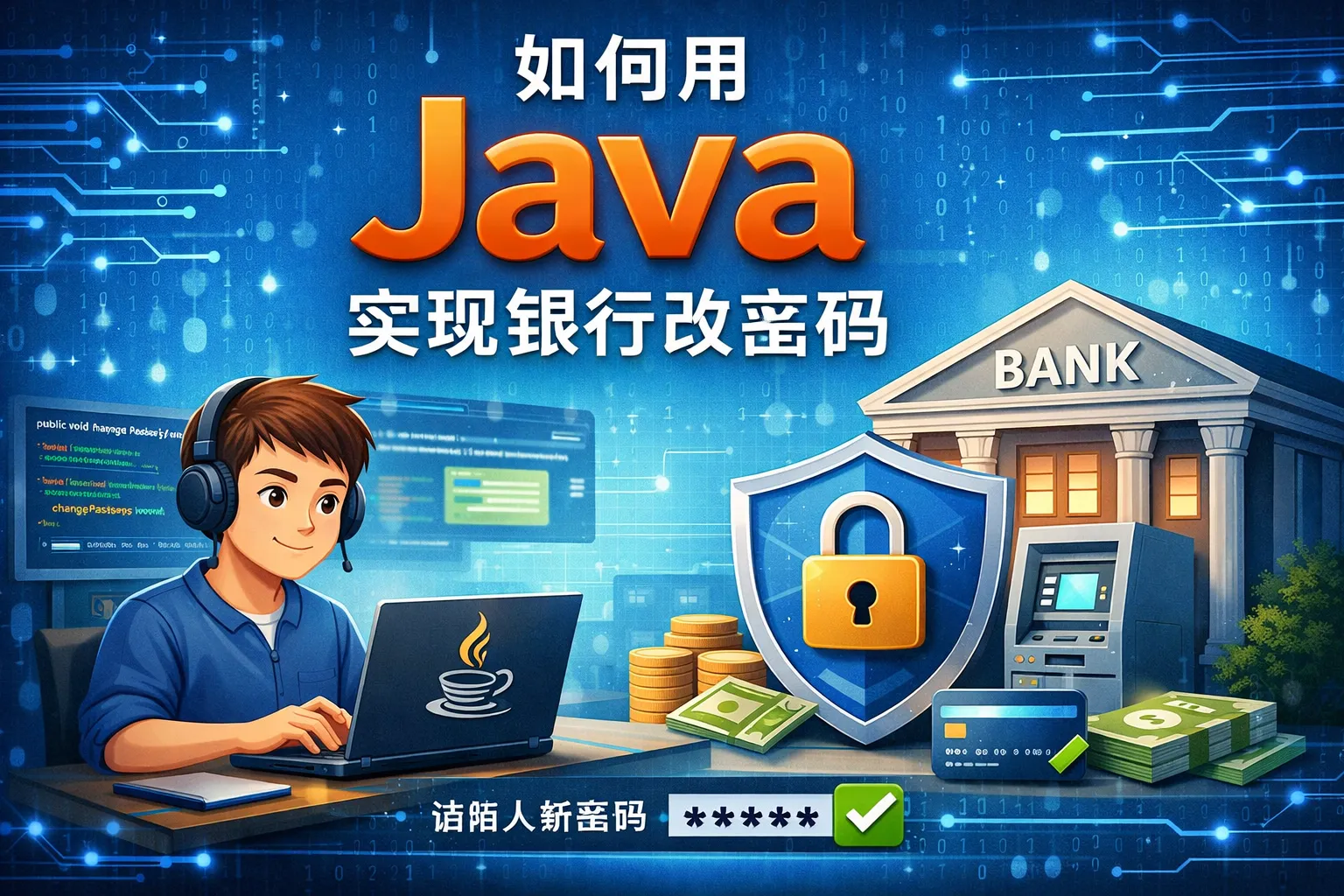 如何用java实现银行改密码