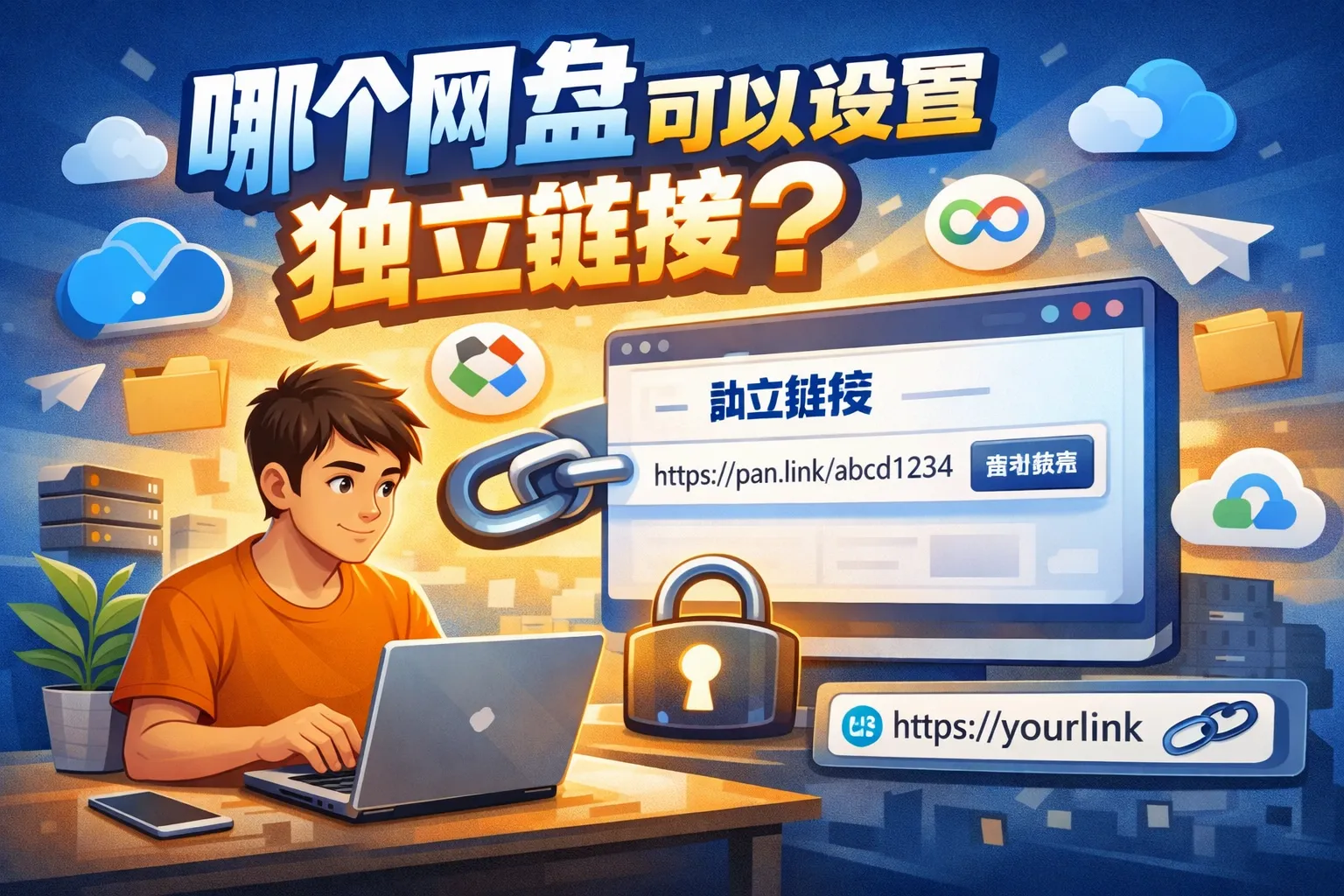 哪个网盘可以设置独立链接