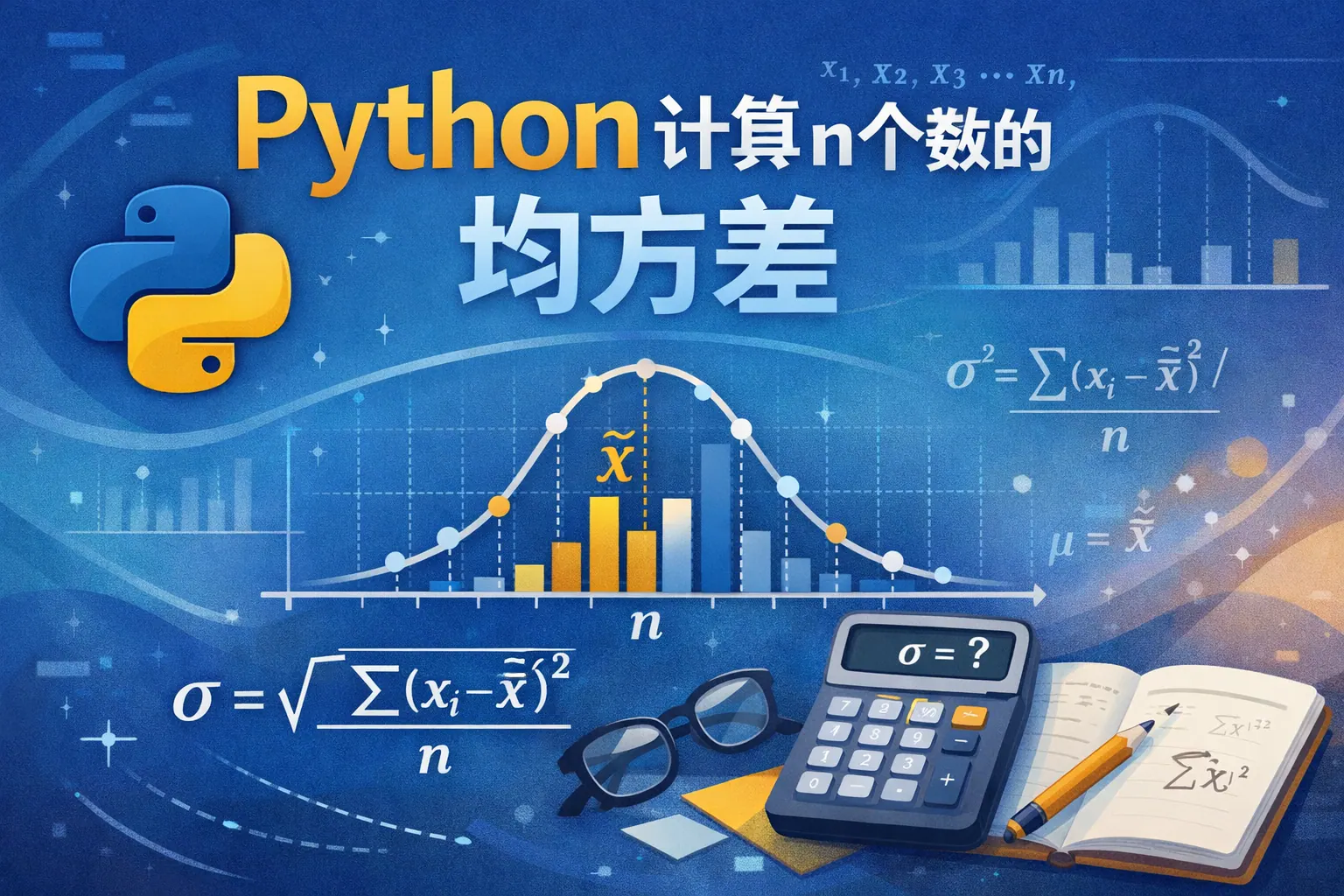 python计算n个数的均方差