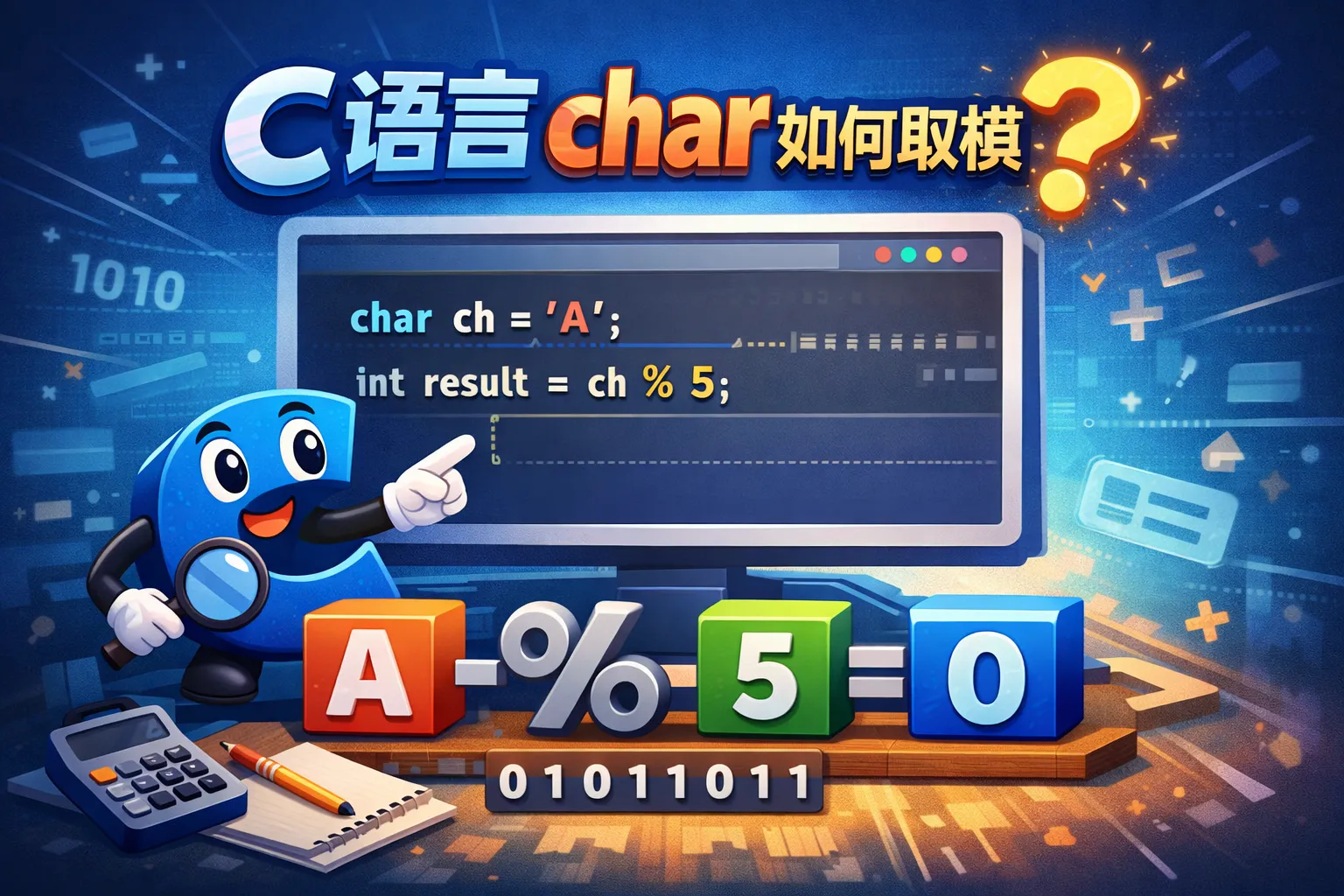 c语言char如何取模