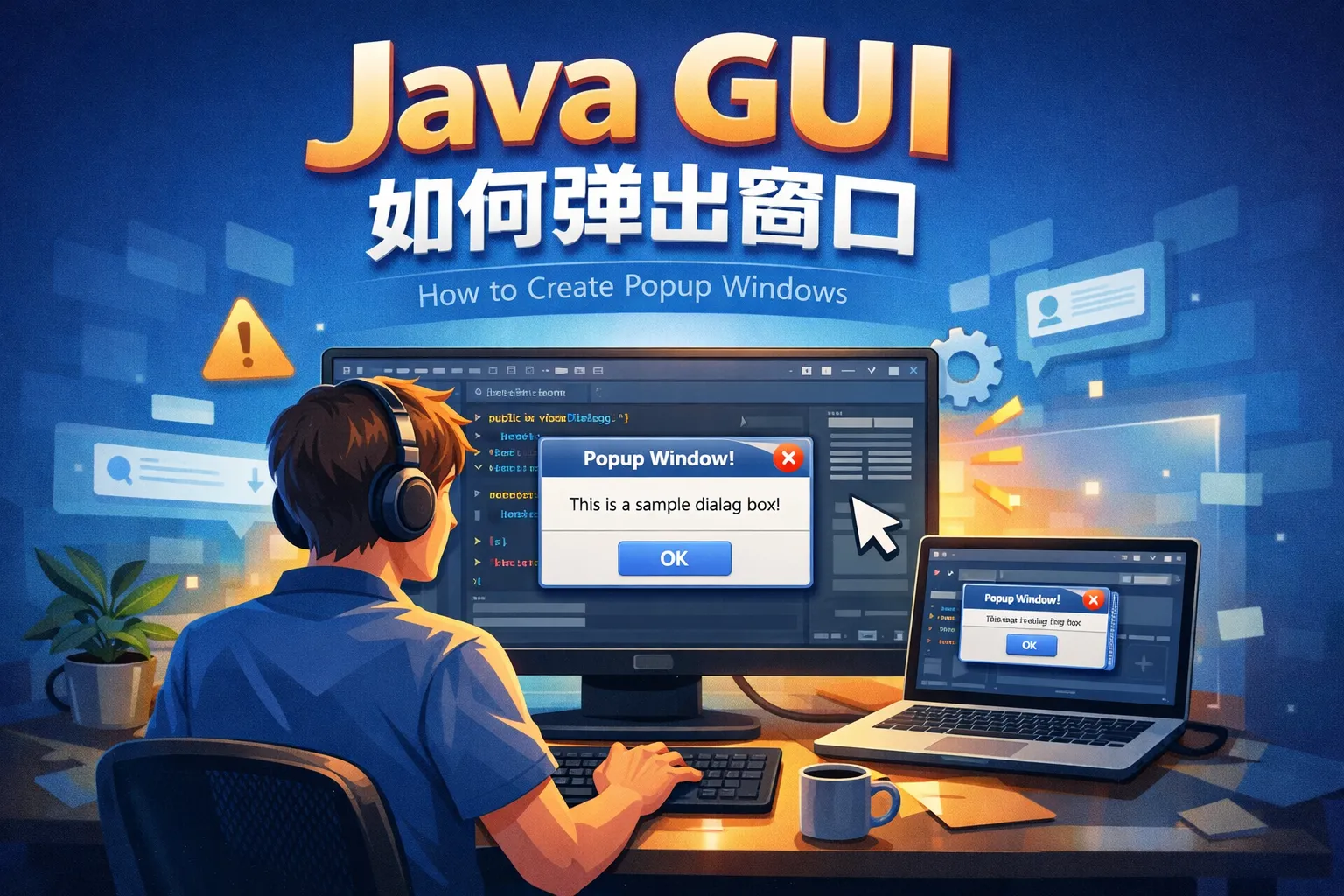 java gui如何弹出窗口