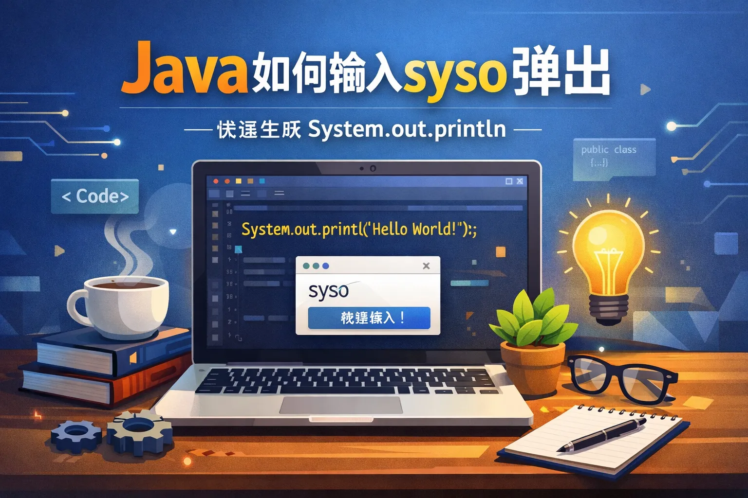 java如何输入syso弹出