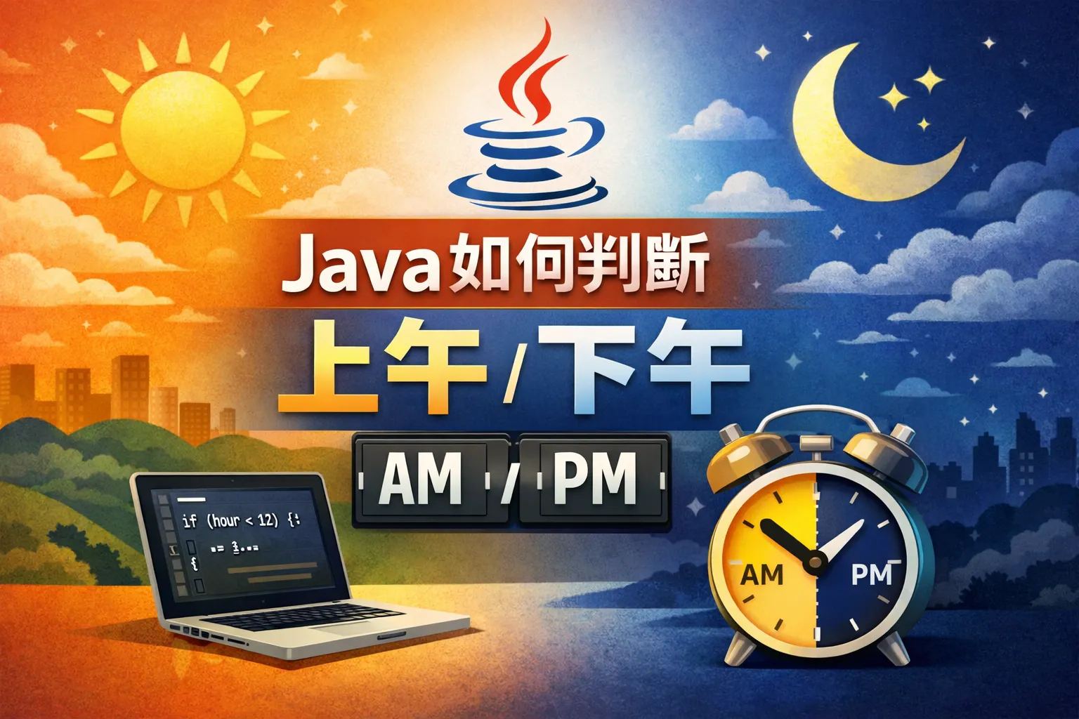 java如何判断上下午