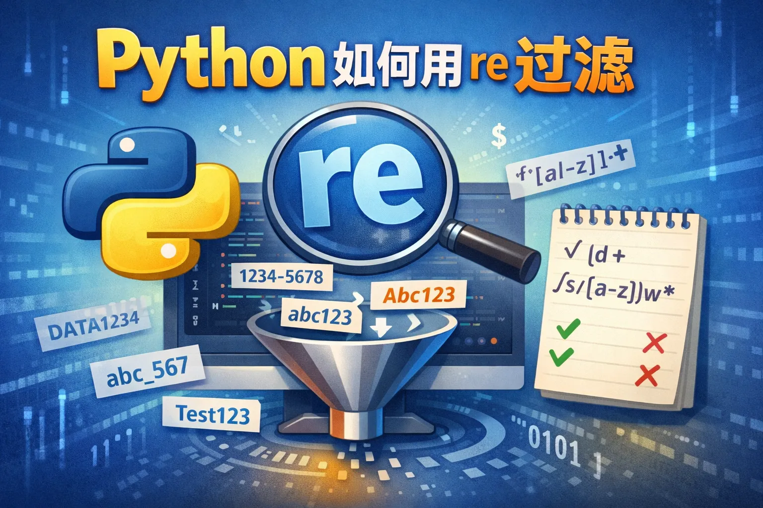 python如何用re过滤