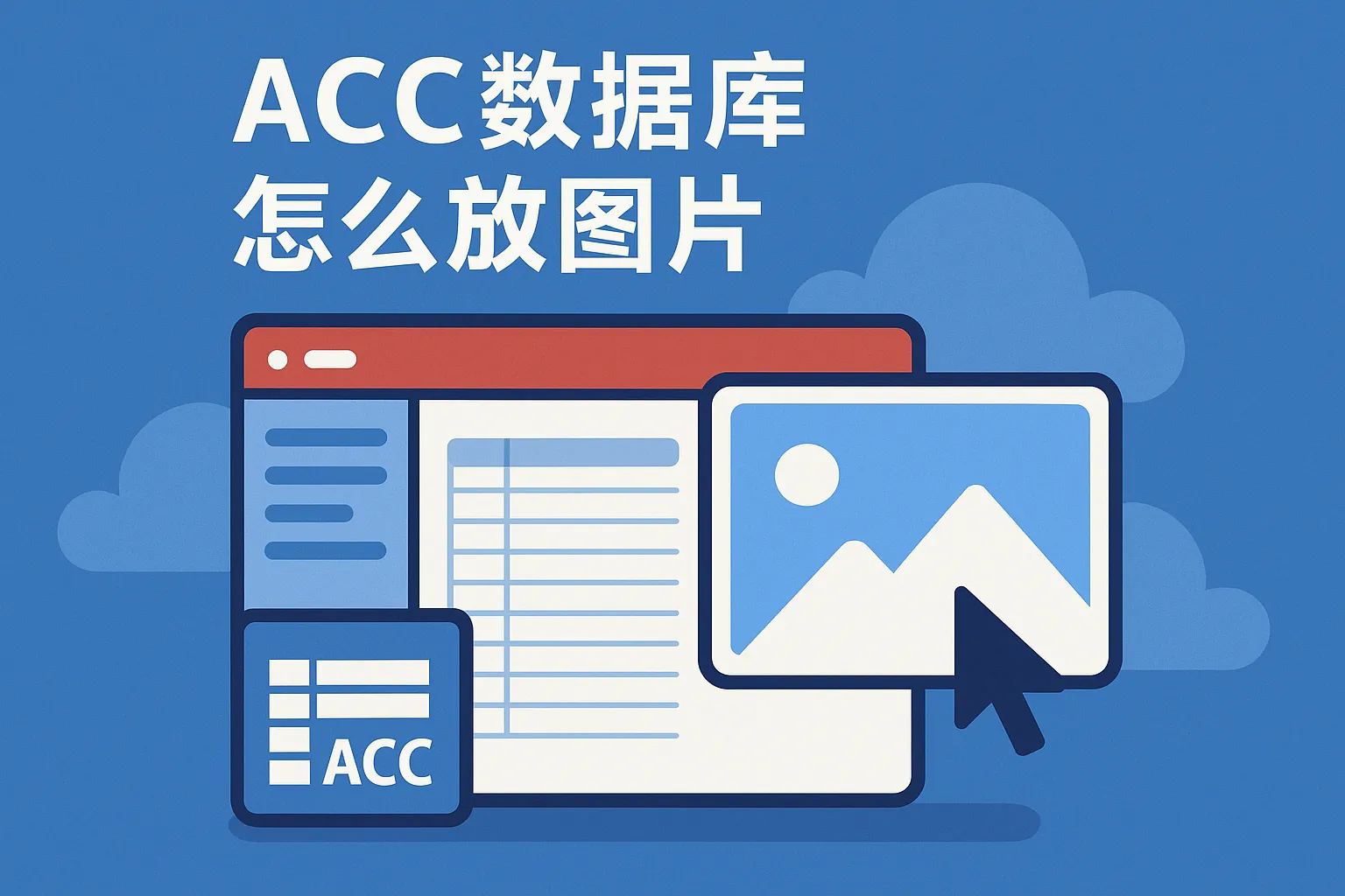 acc数据库怎么放图片