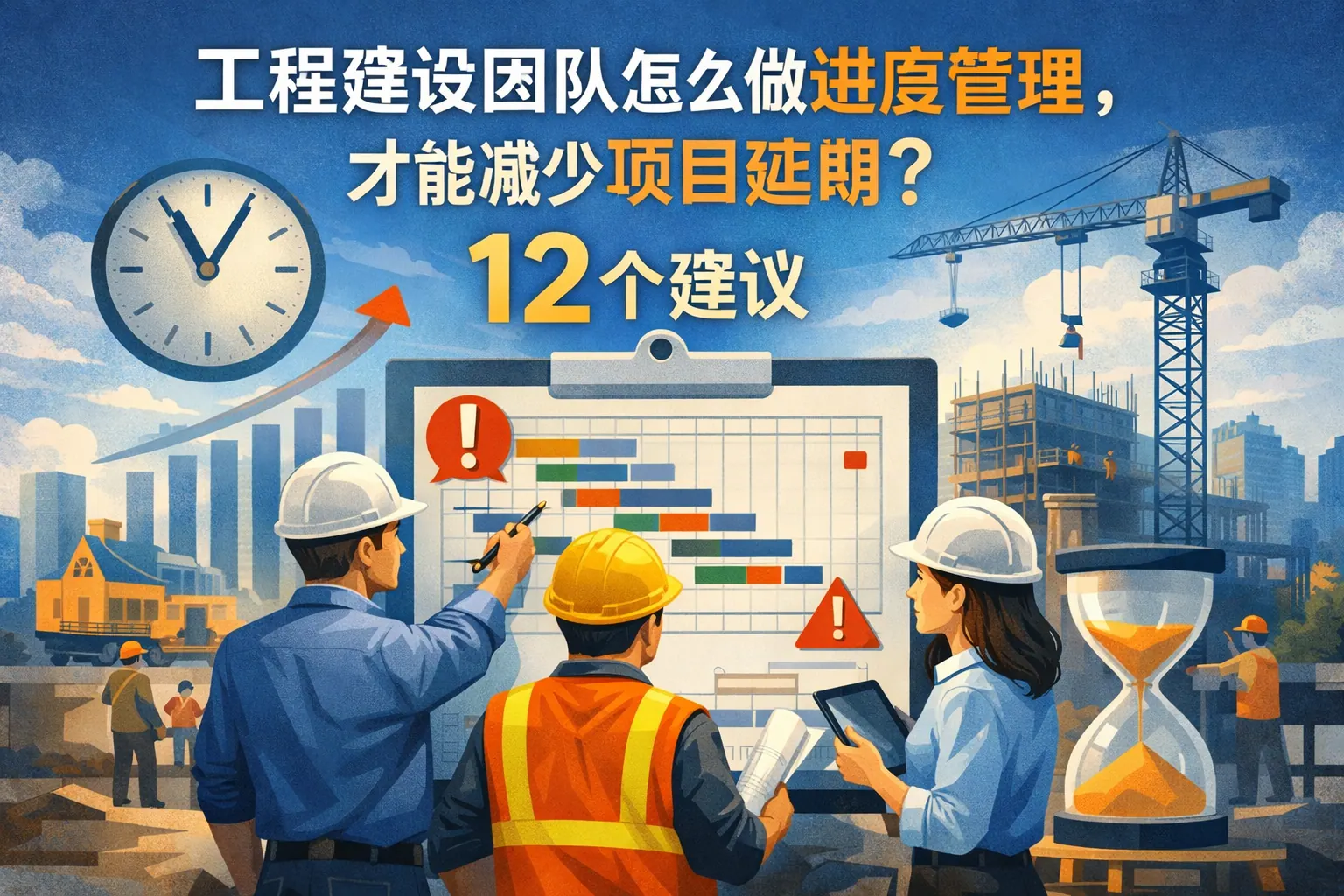 工程建设团队怎么做进度管理,才能减少项目延期?12个建议