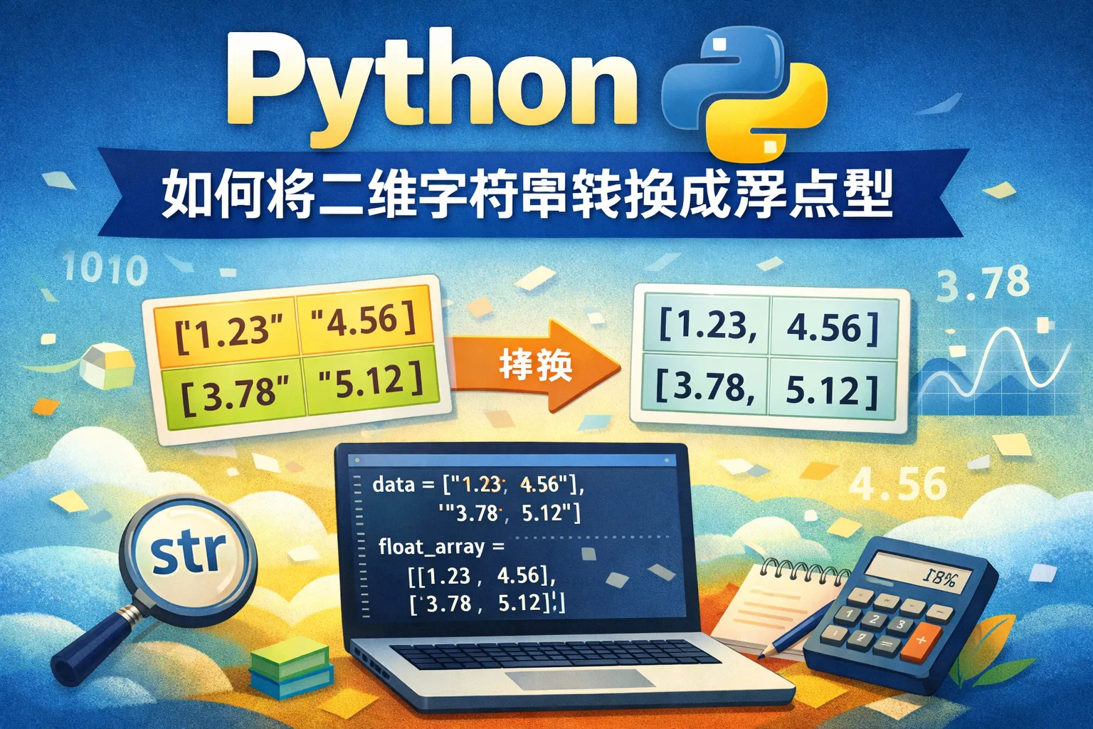 python如何将二维字符串转换成浮点型
