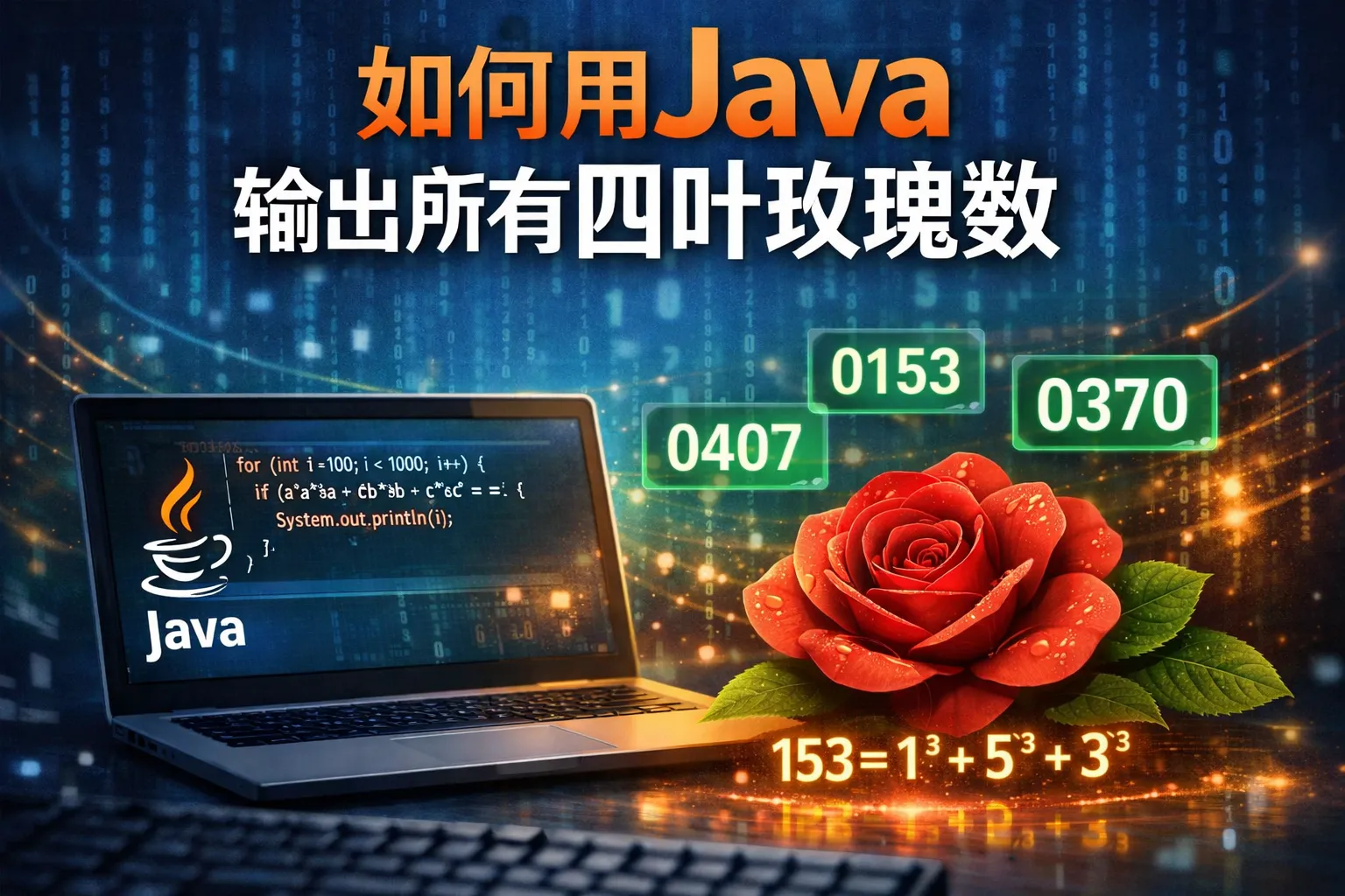 如何用Java输出所有四叶玫瑰数