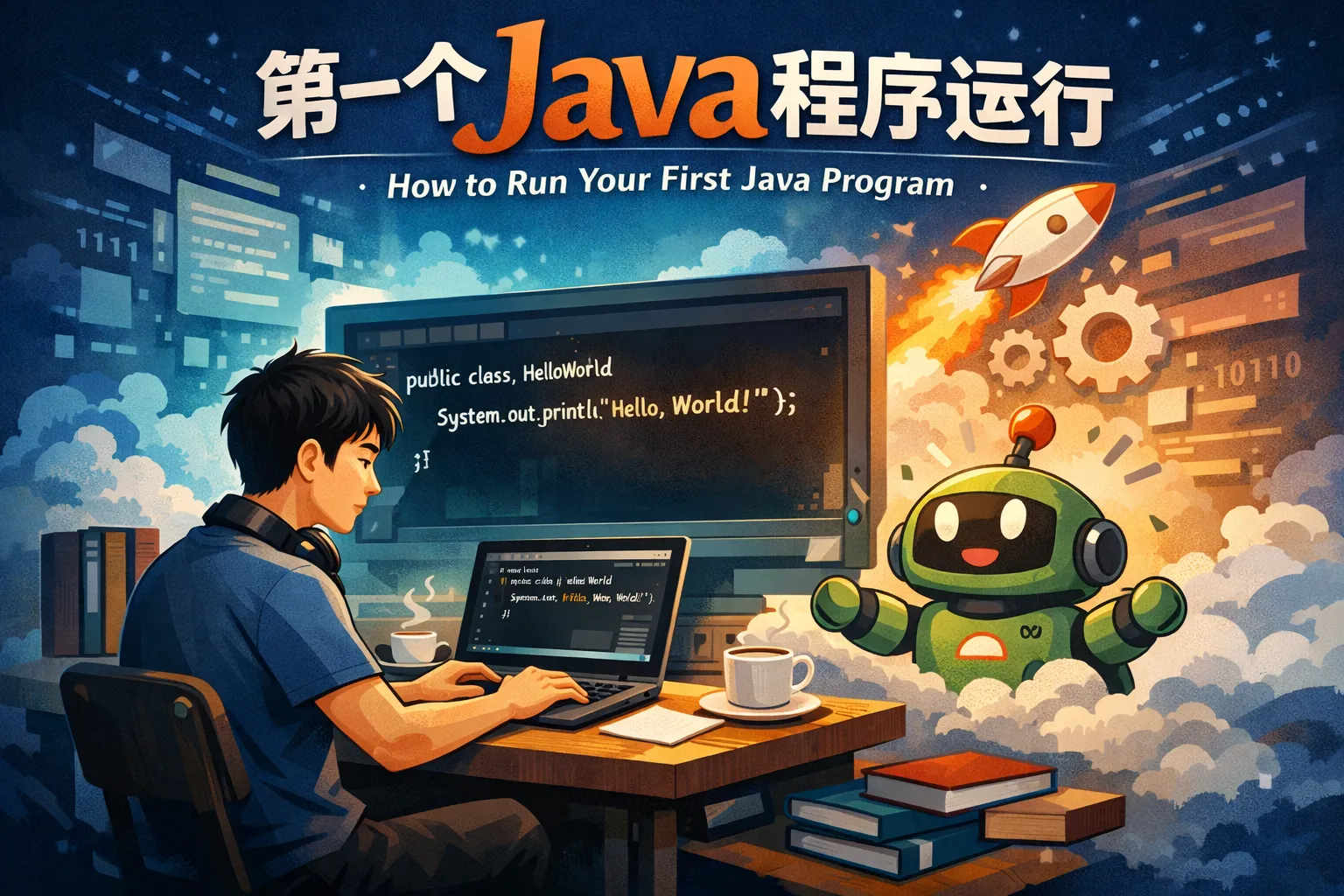 第一个java程序如何运行