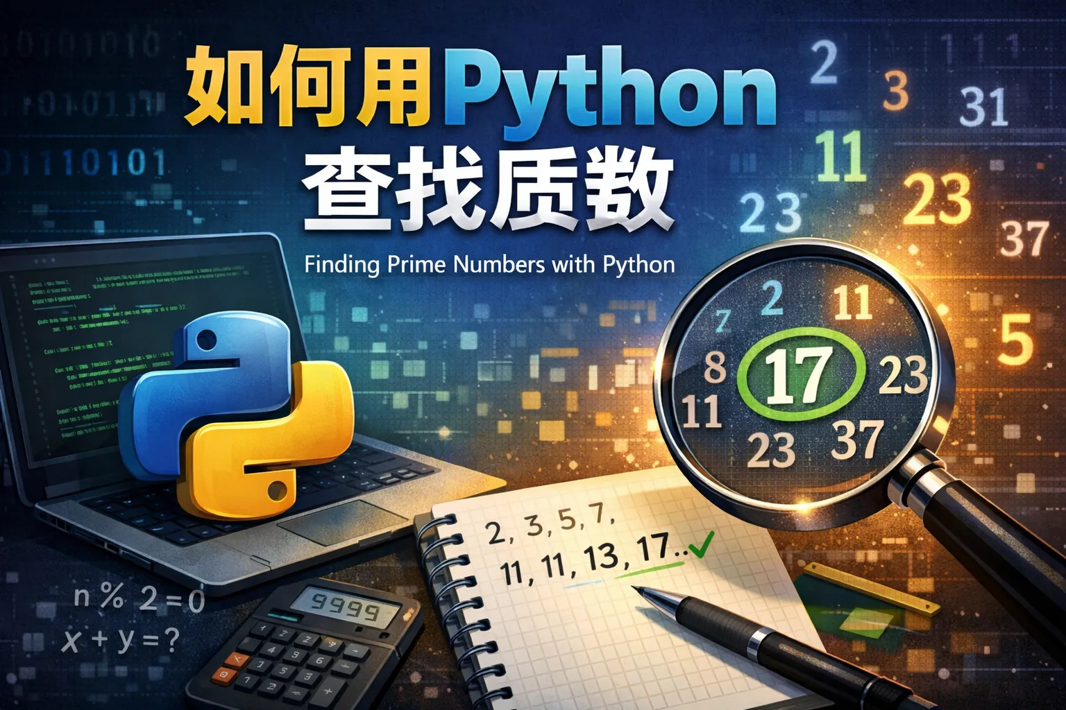 如何用python查找质数