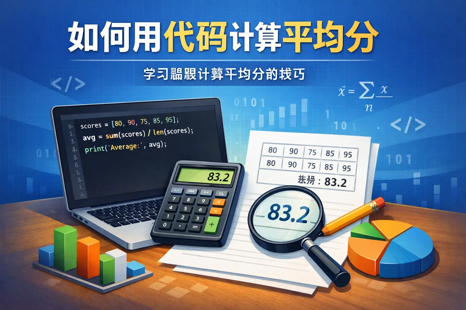 如何用代码计算平均分
