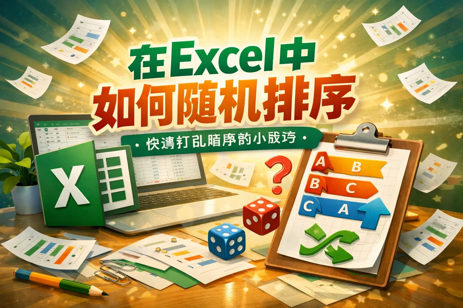 在excel中如何随机排序