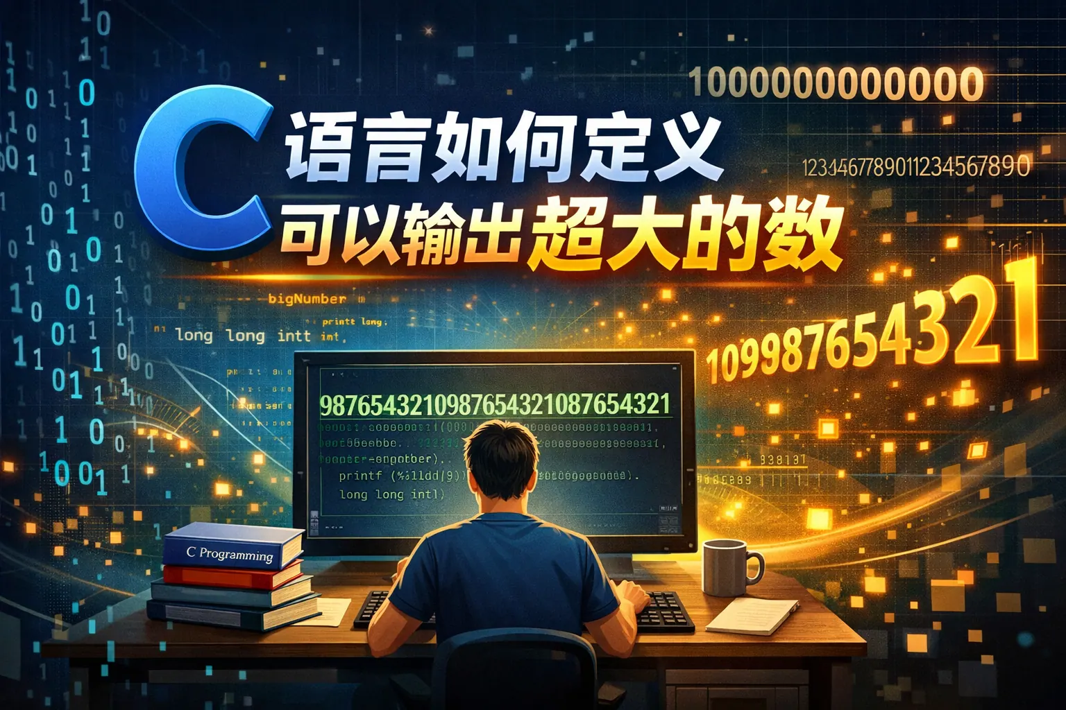 c语言如何定义可已以输出超大的数