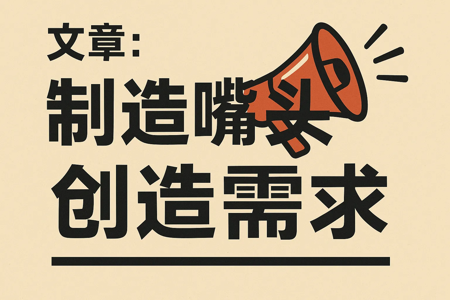 制造噱头创造需求怎么写