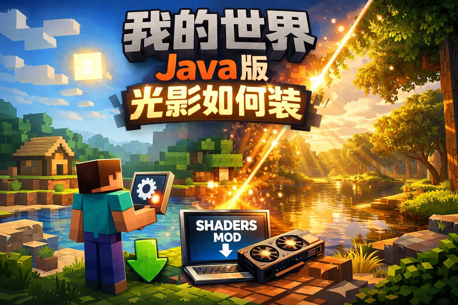 我的世界java版光影如何装