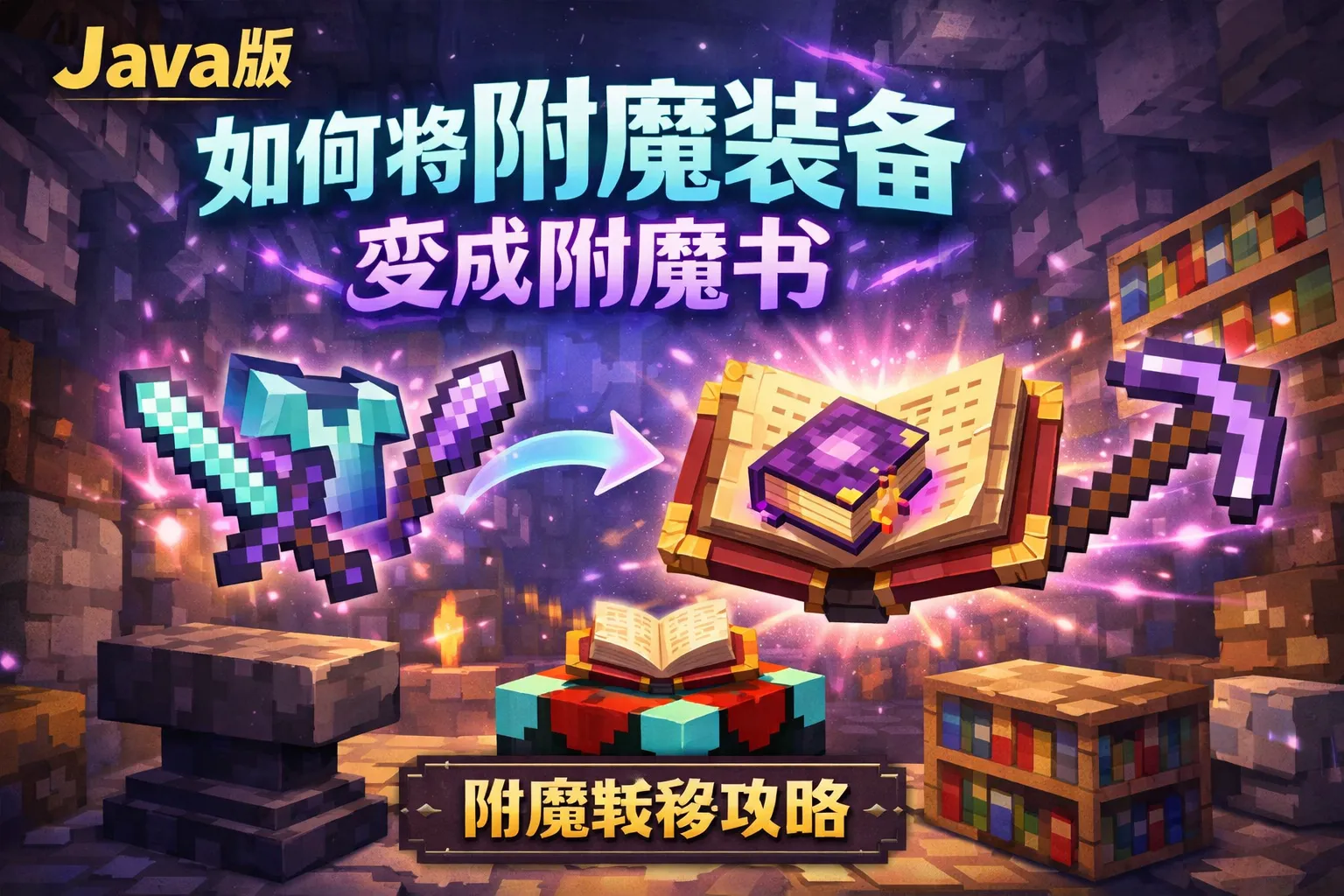 java版如何将附魔装备变成附魔书