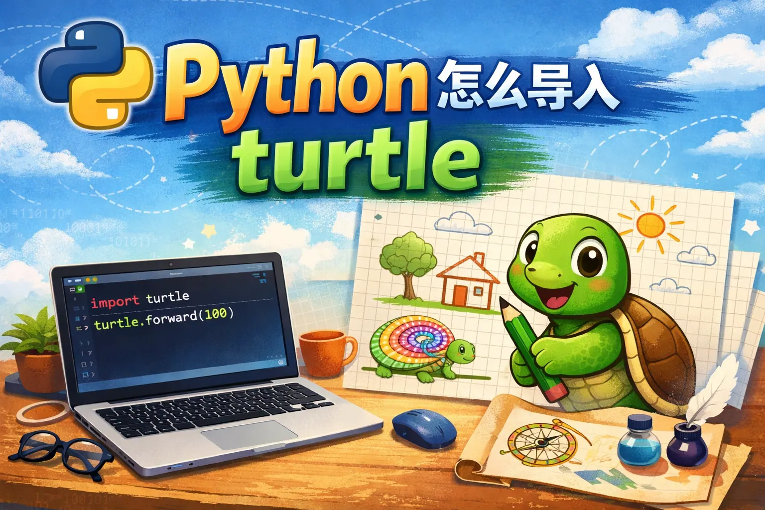 python怎么导入turtle