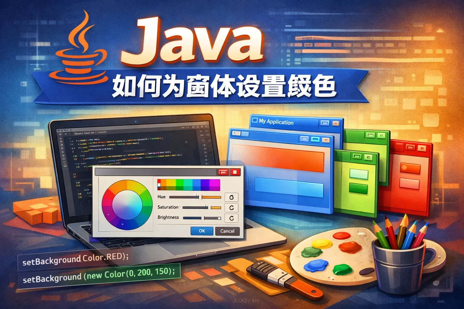 java如何为窗体设置颜色