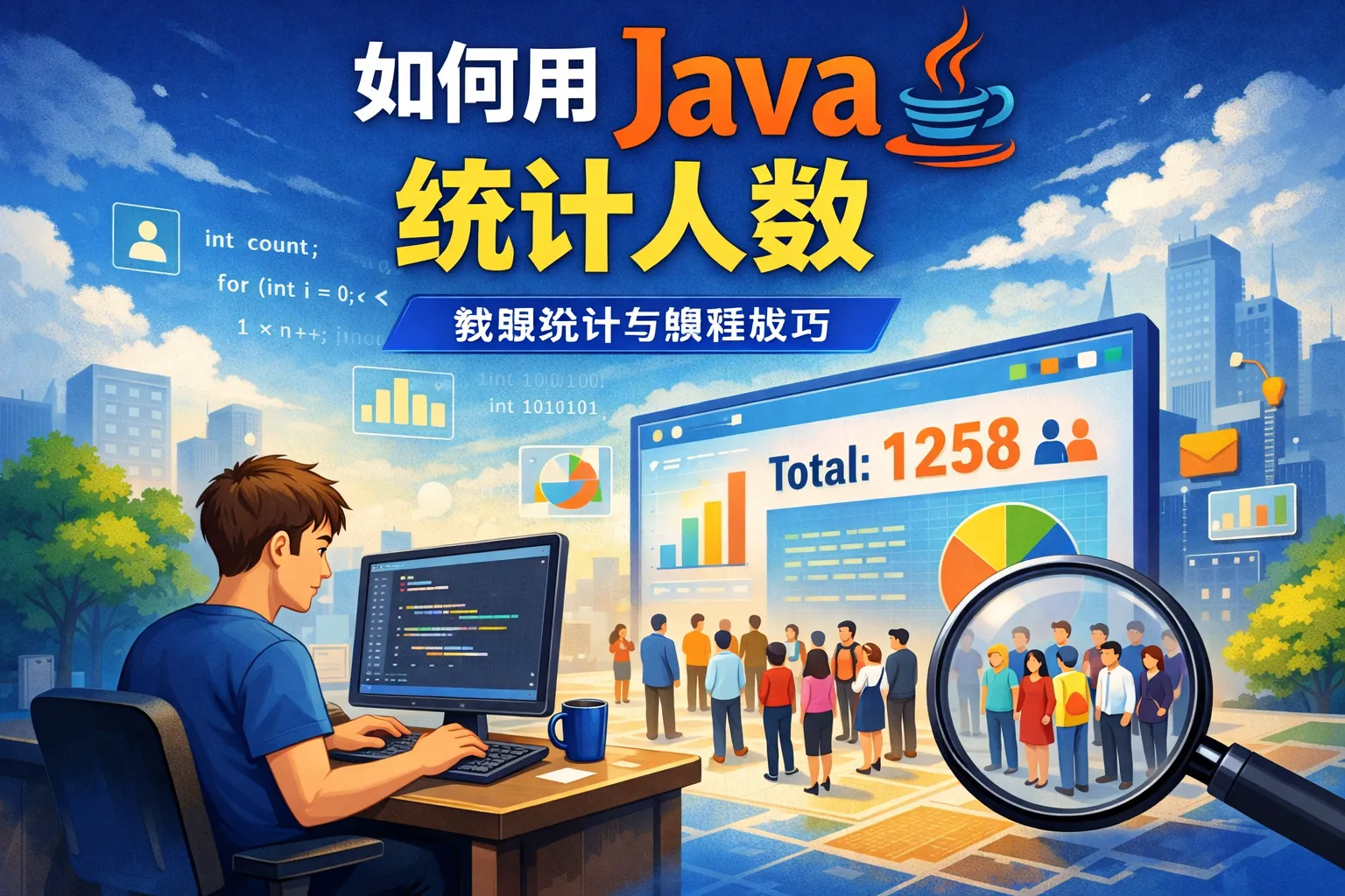 如何用java统计人数