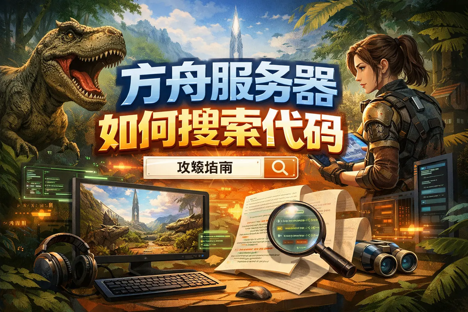 方舟服务器如何搜索代码